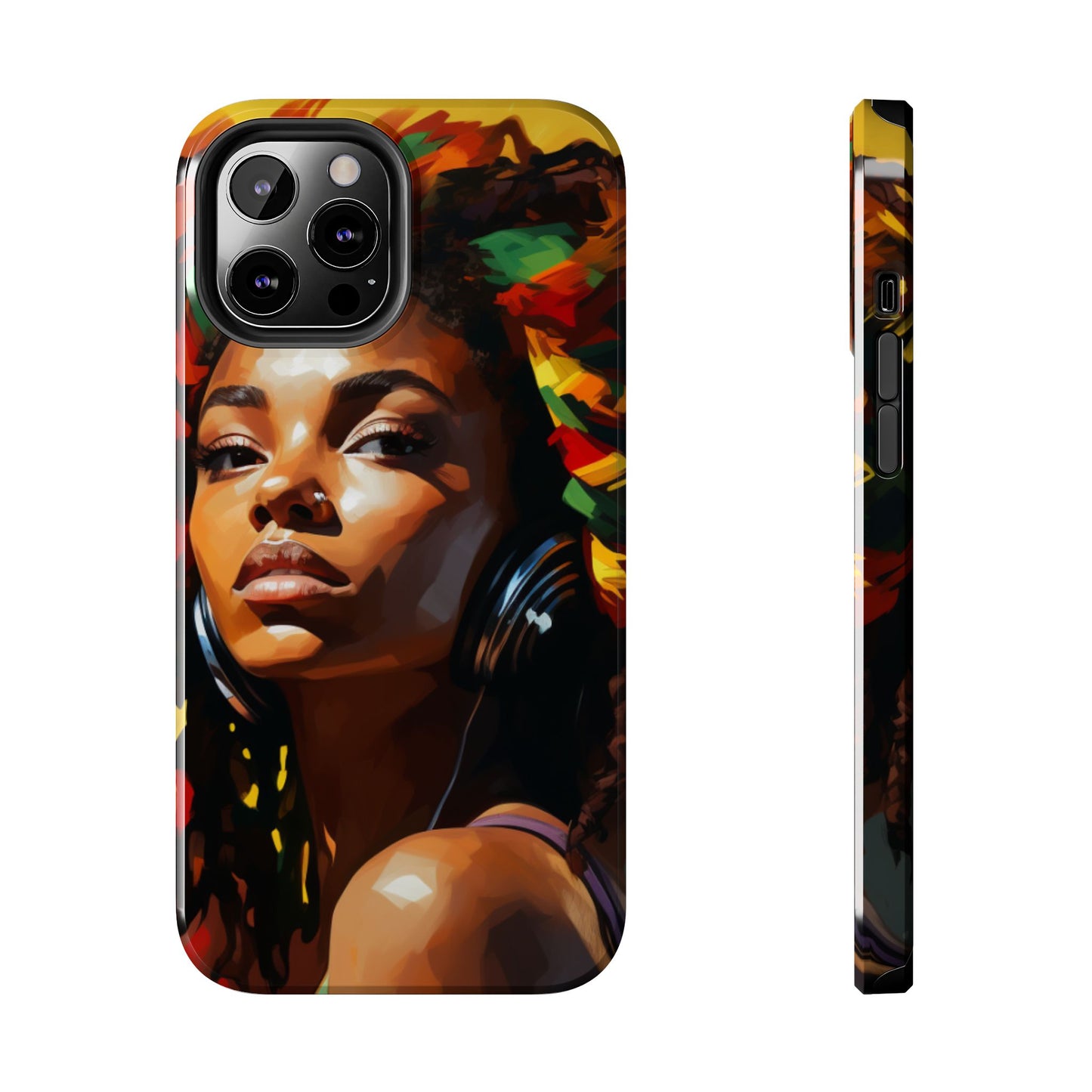 Beautiful Black Rasta Diva Tough Phone Case