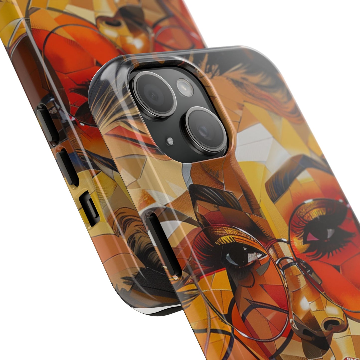 Red Mosiac Woman Tough Phone Case