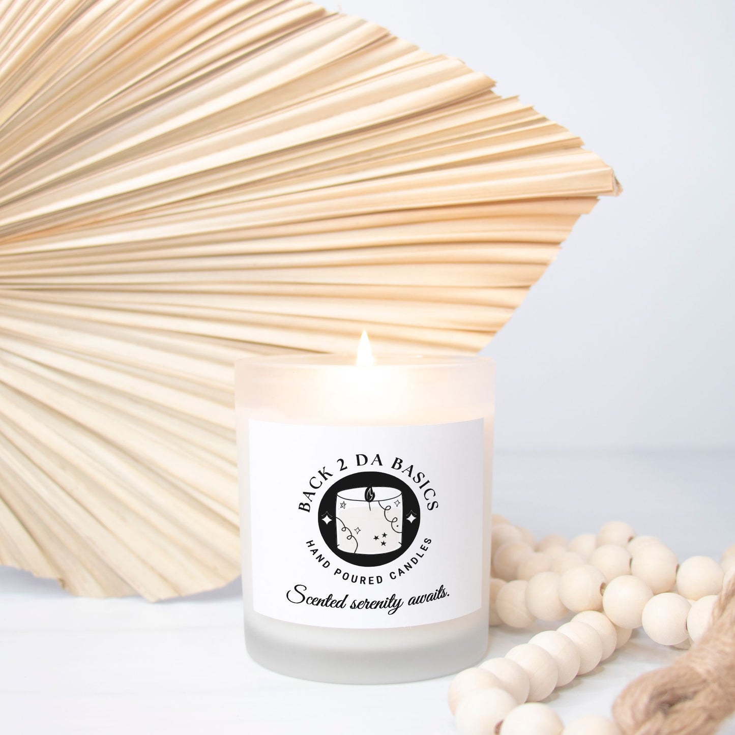 Serenity Frosted Glass (Hand Poured 11 oz) Candle