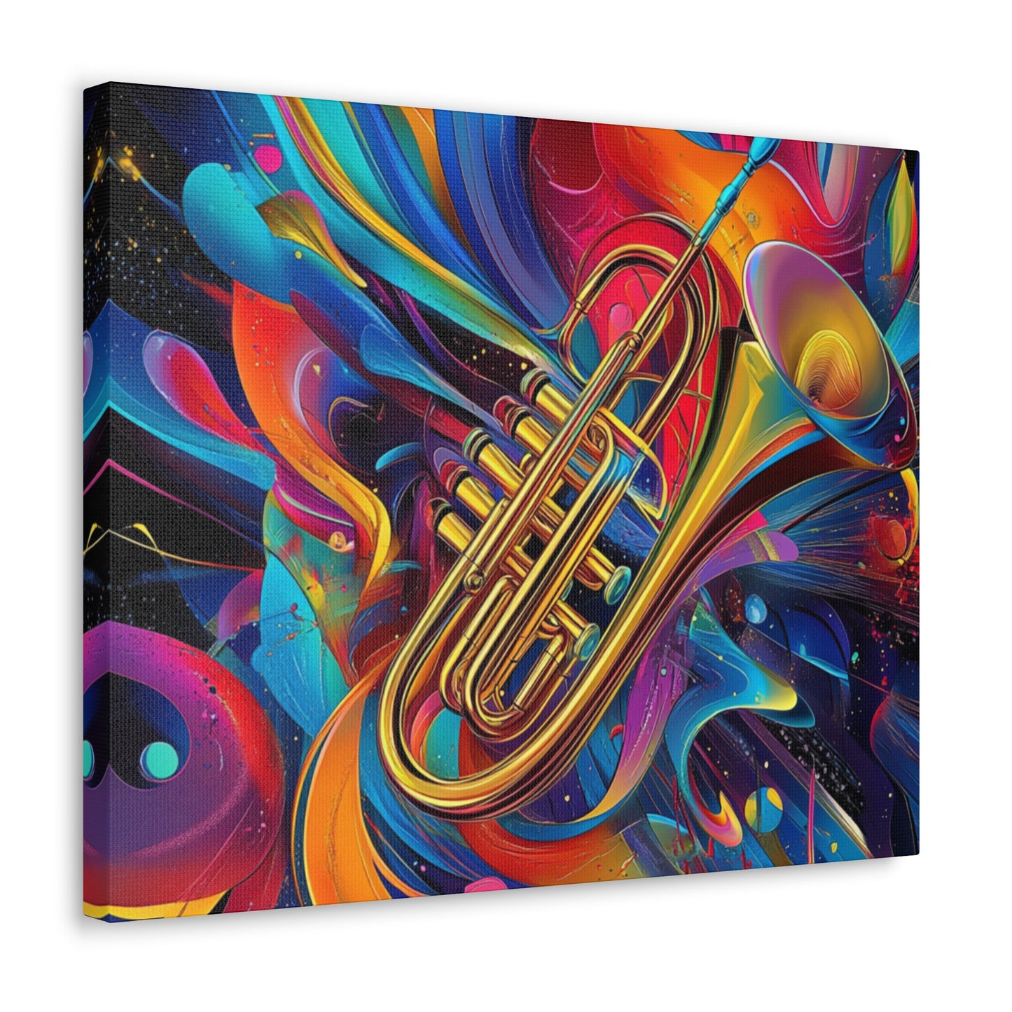Colorful Trombone Canvas Wrap