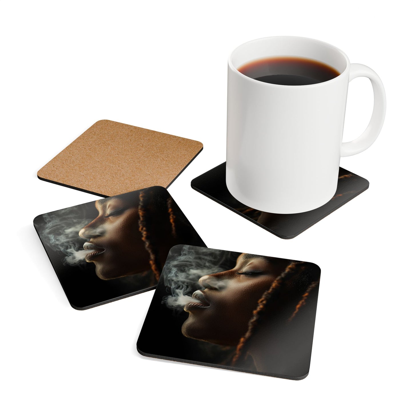 Cigar Queen Corkwood Coaster Set