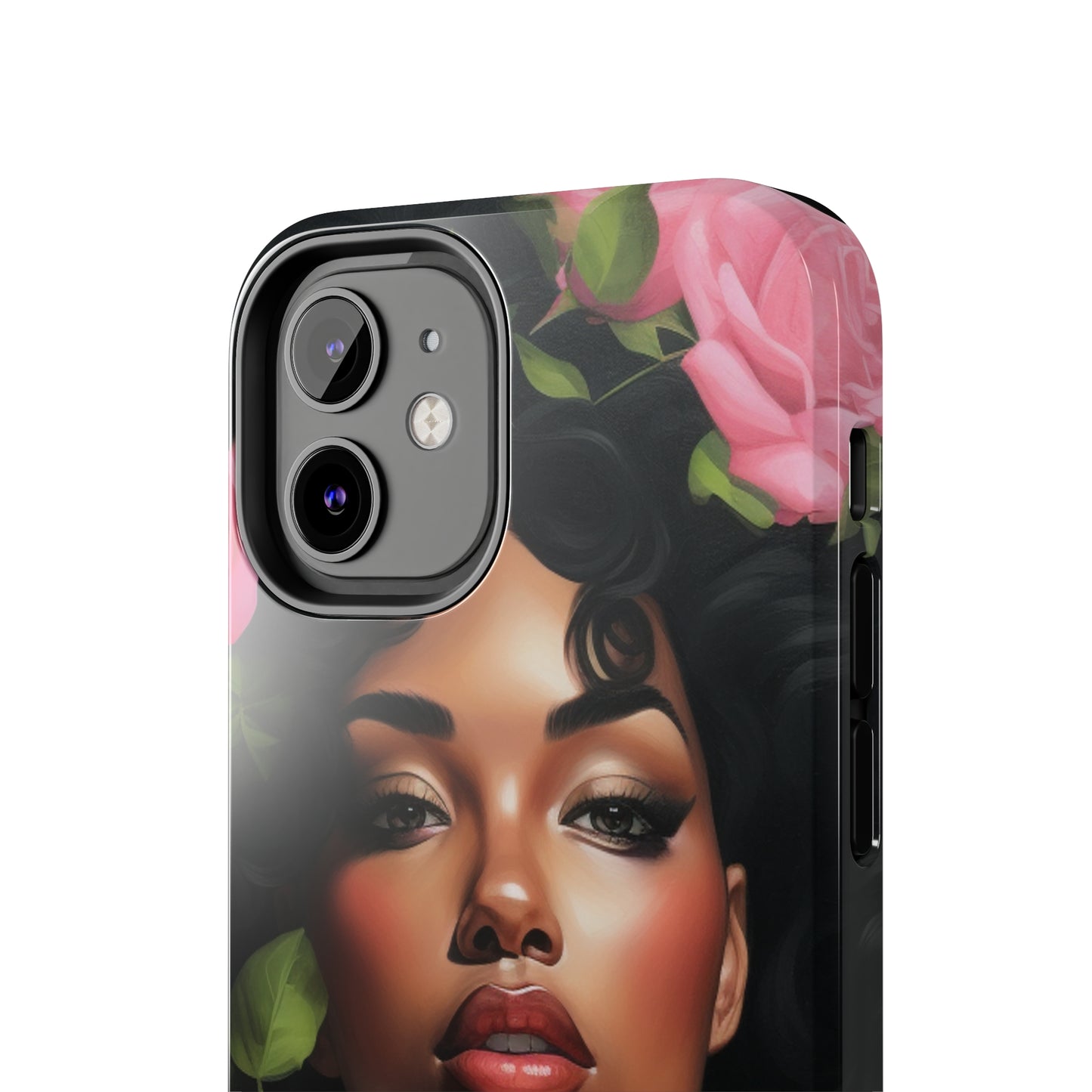 Pretty In Pink Black Woman Tough Case For iPhone