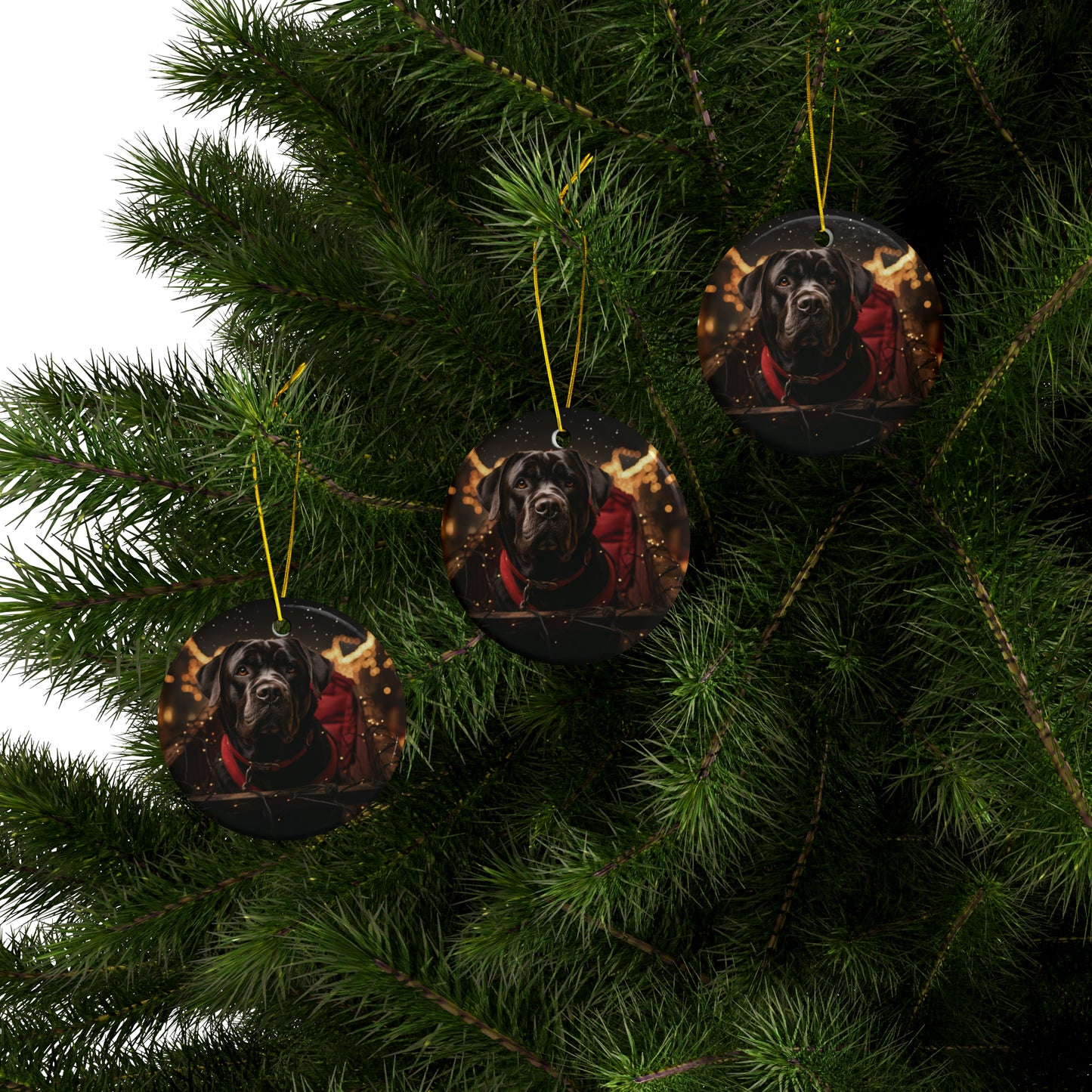 Black Dog Ceramic Ornaments (1pc, 3pcs, 5pcs) | Christmas Ornaments |  Christmas | Pet Ornaments