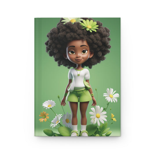 Beautiful Black Fairy Girl Collection Journal  - Green