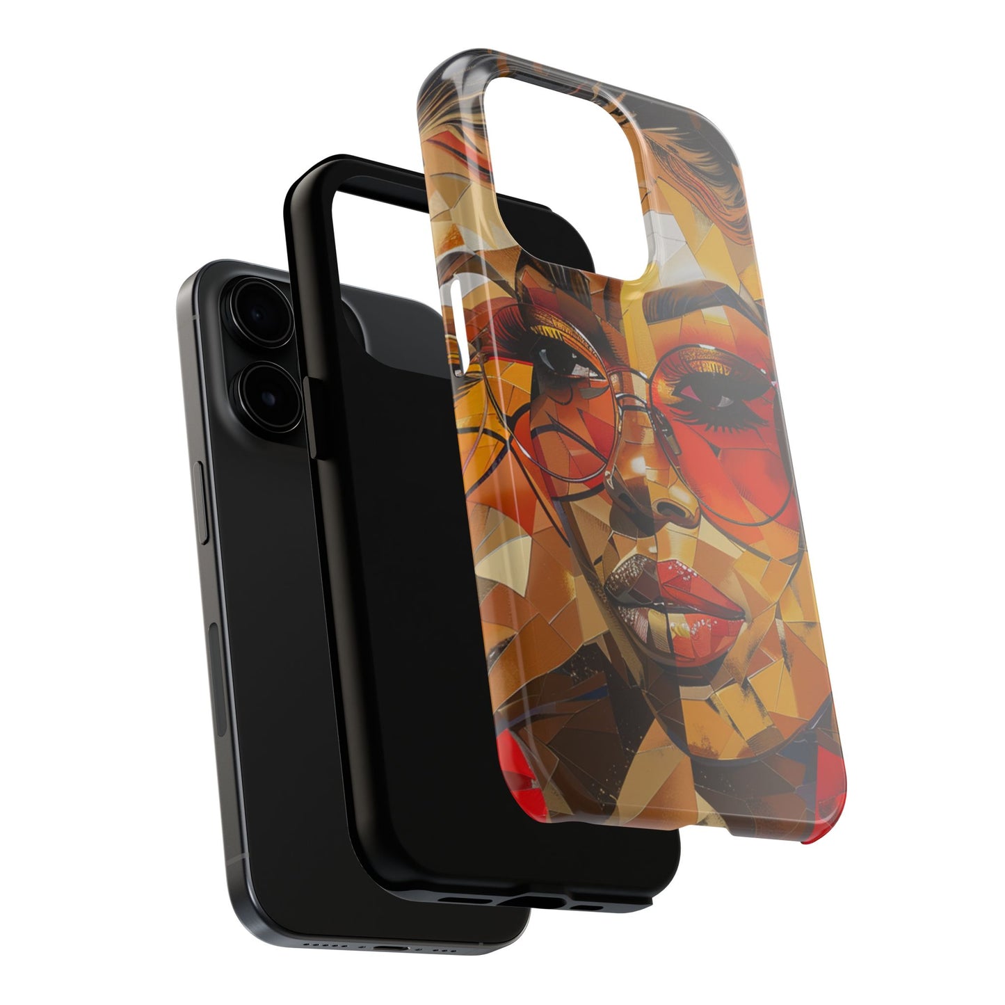 Red Mosiac Woman Tough Phone Case