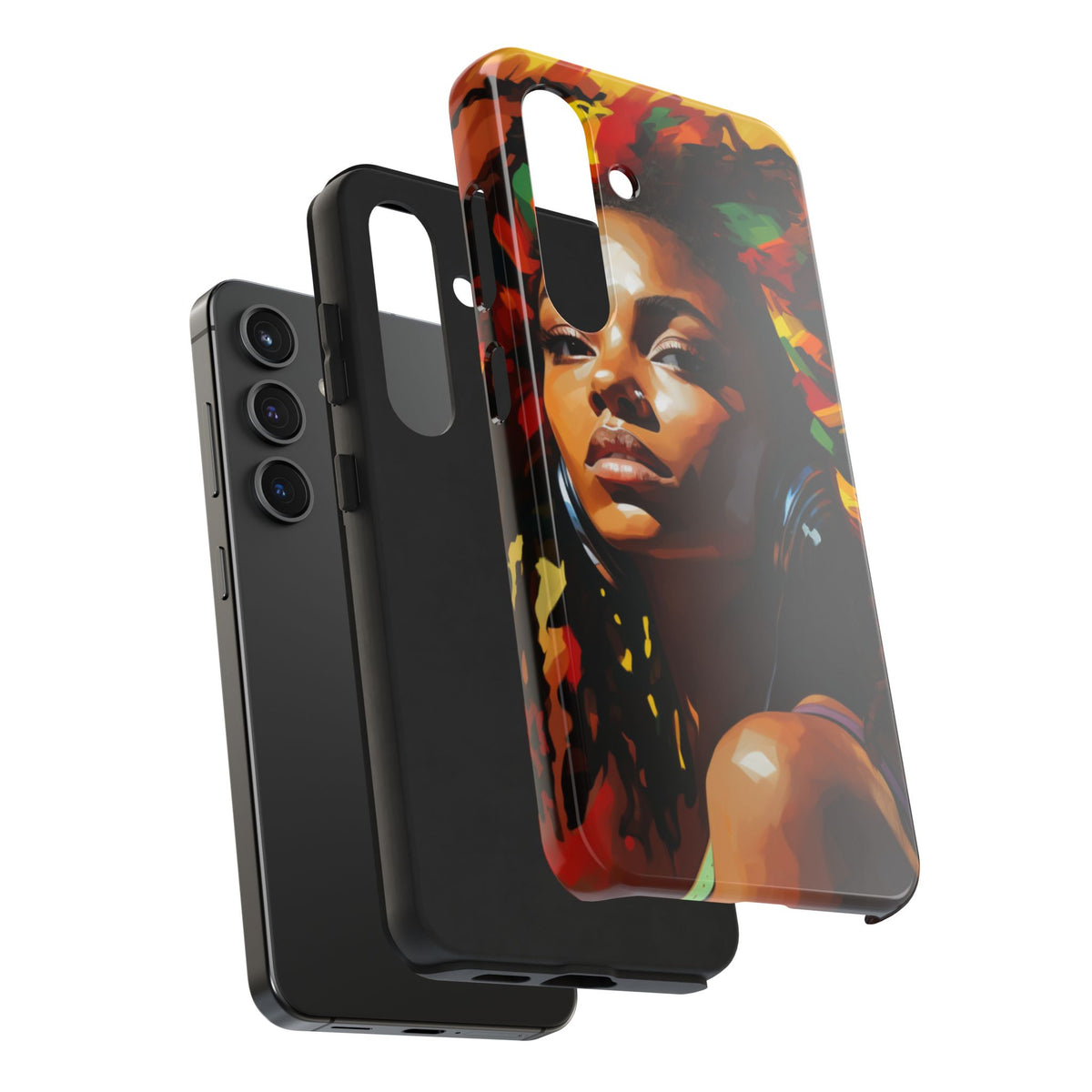 Beautiful Black Rasta Diva Tough Phone Case