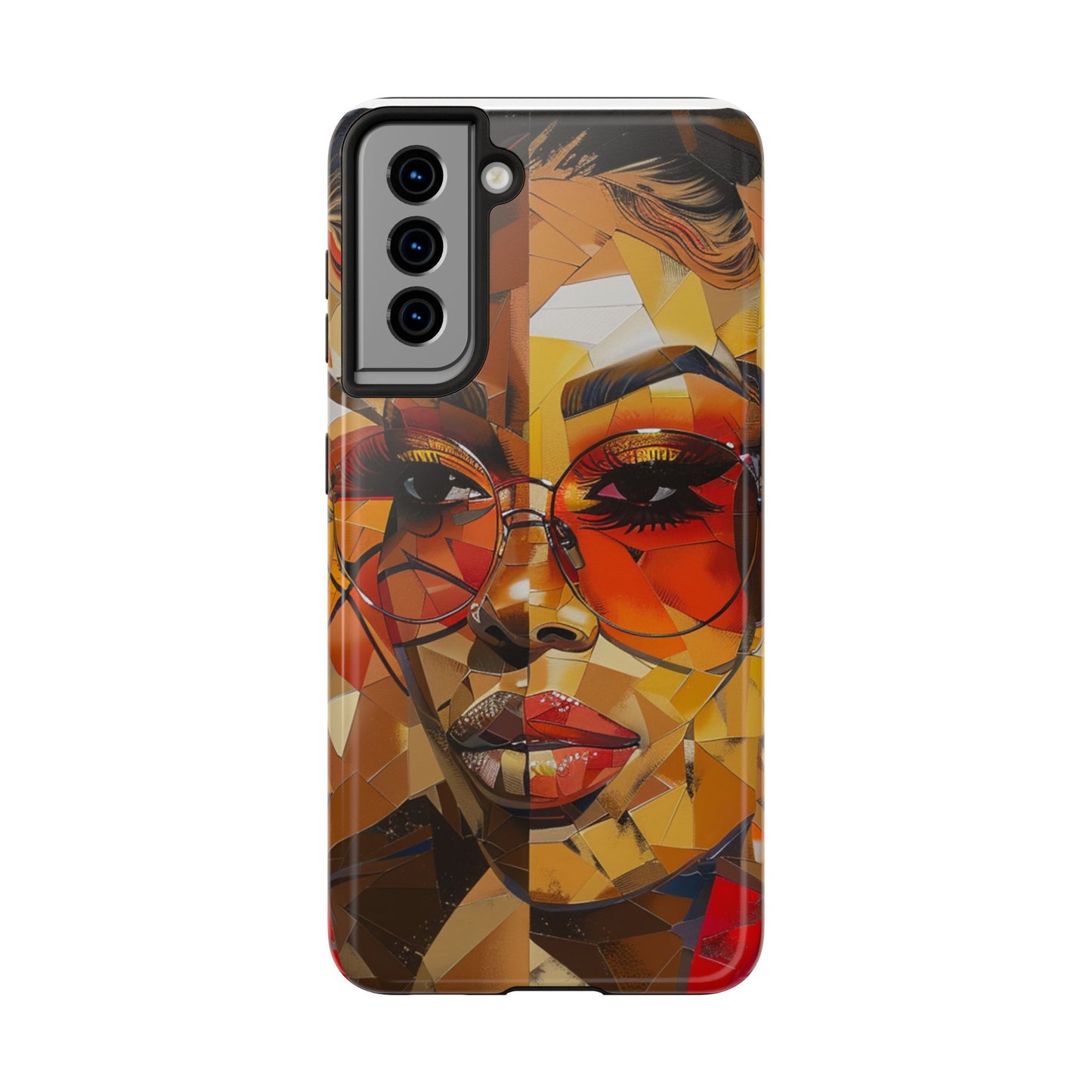Red Mosiac Woman Tough Phone Case