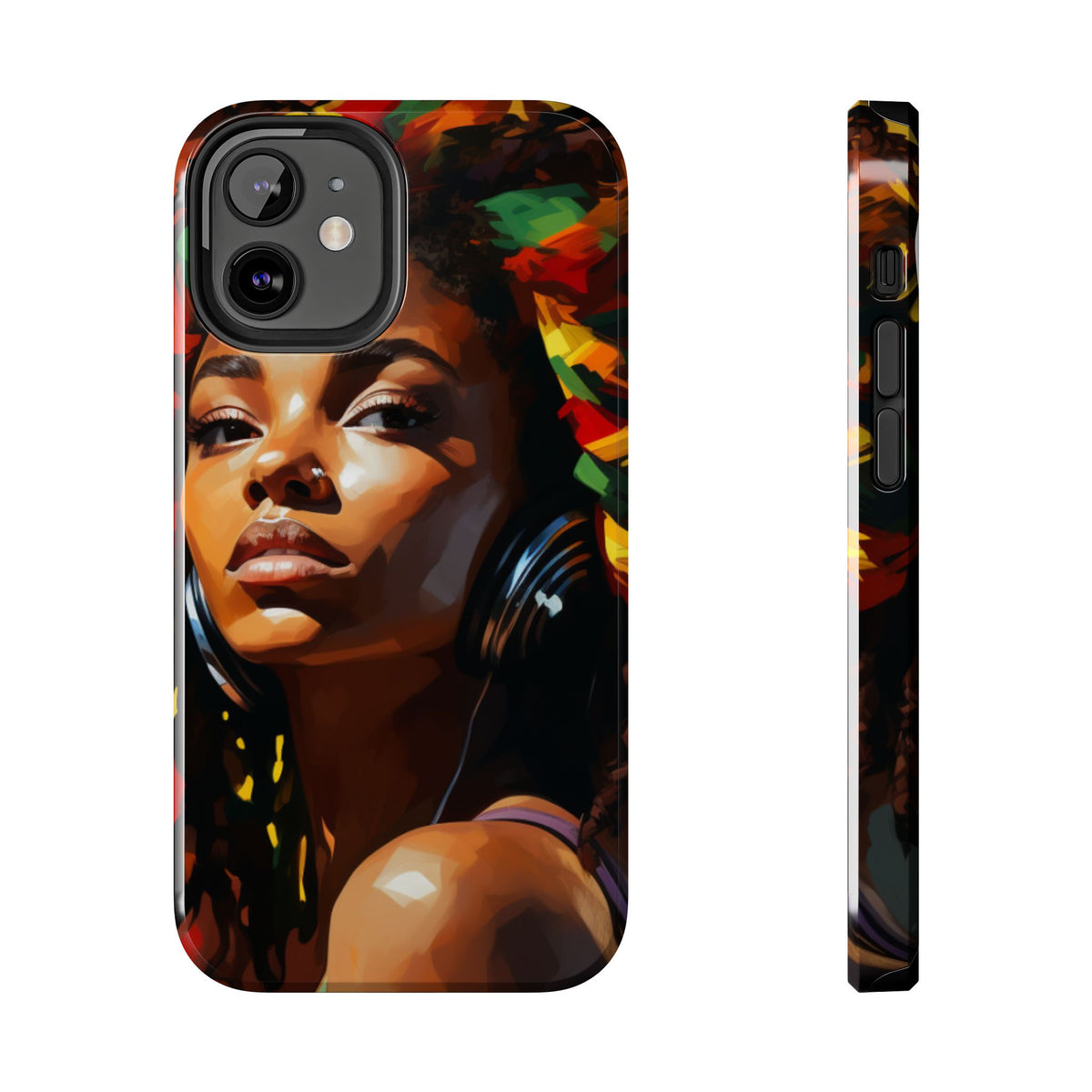 Beautiful Black Rasta Diva Tough Phone Case