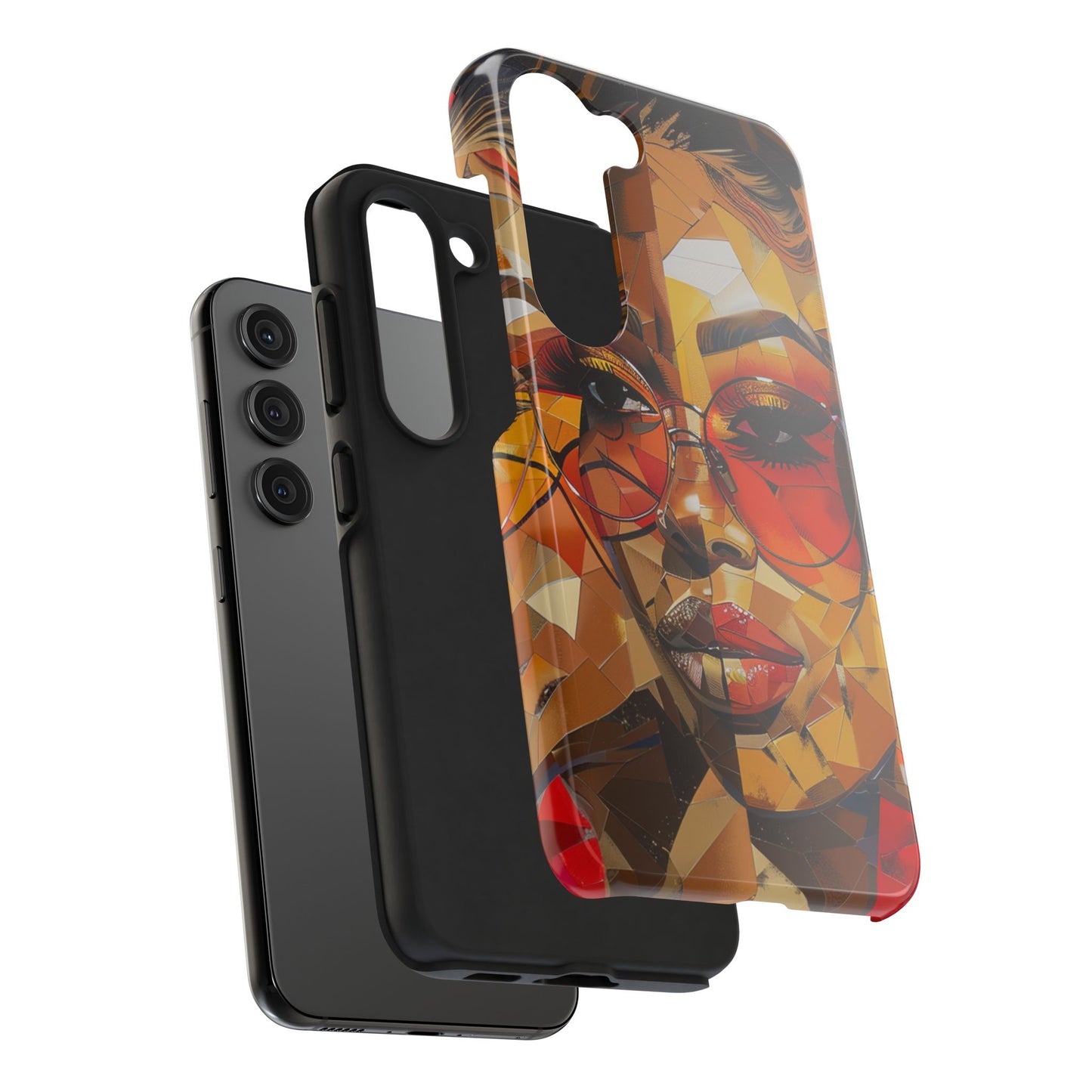 Red Mosiac Woman Tough Phone Case