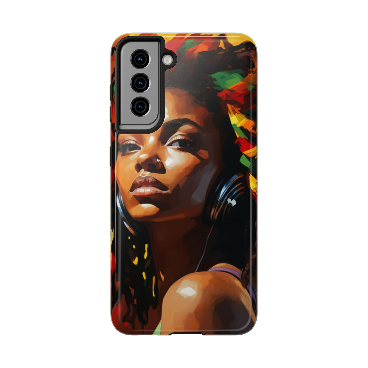 Beautiful Black Rasta Diva Tough Phone Case