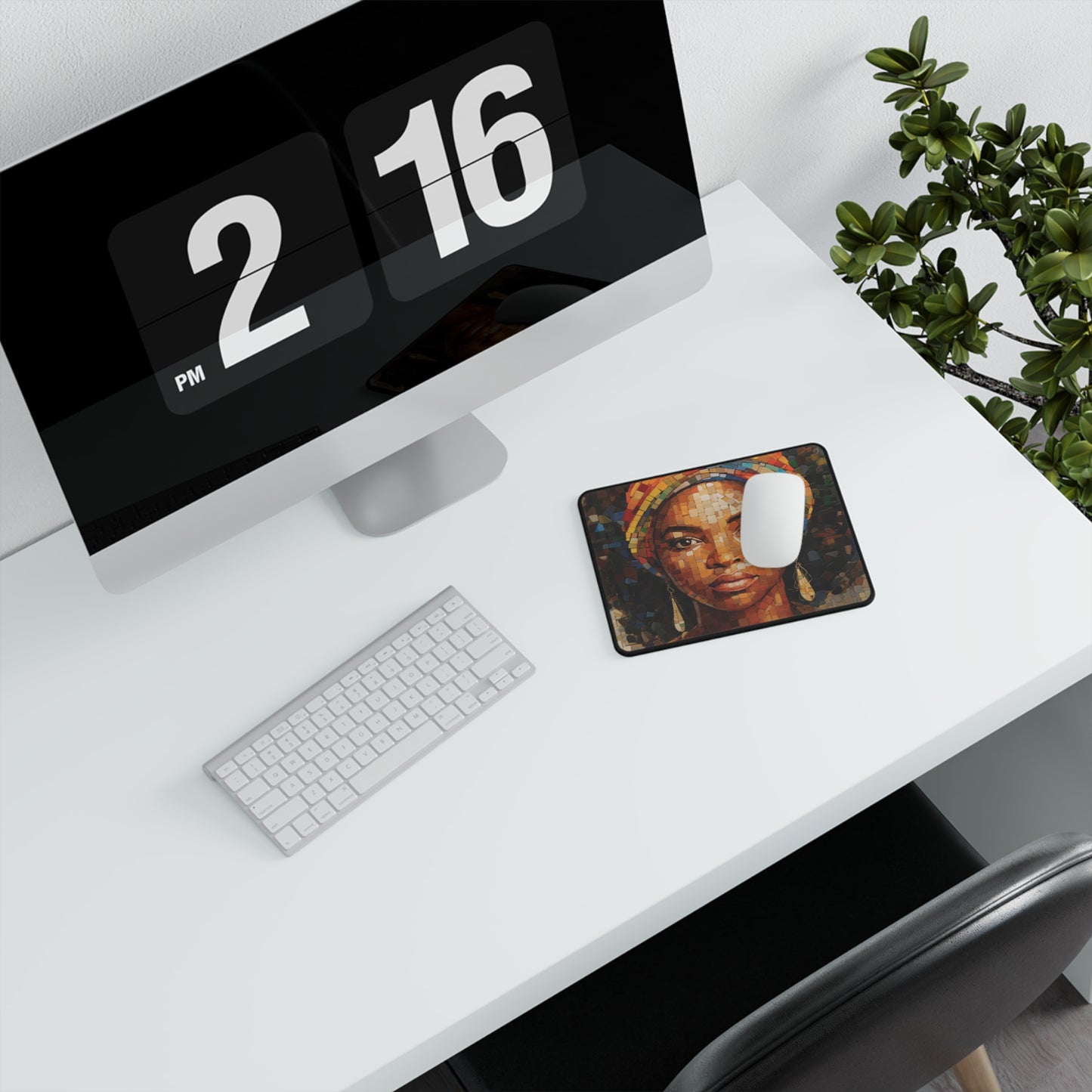 Mosaic Woman Mouse Pad