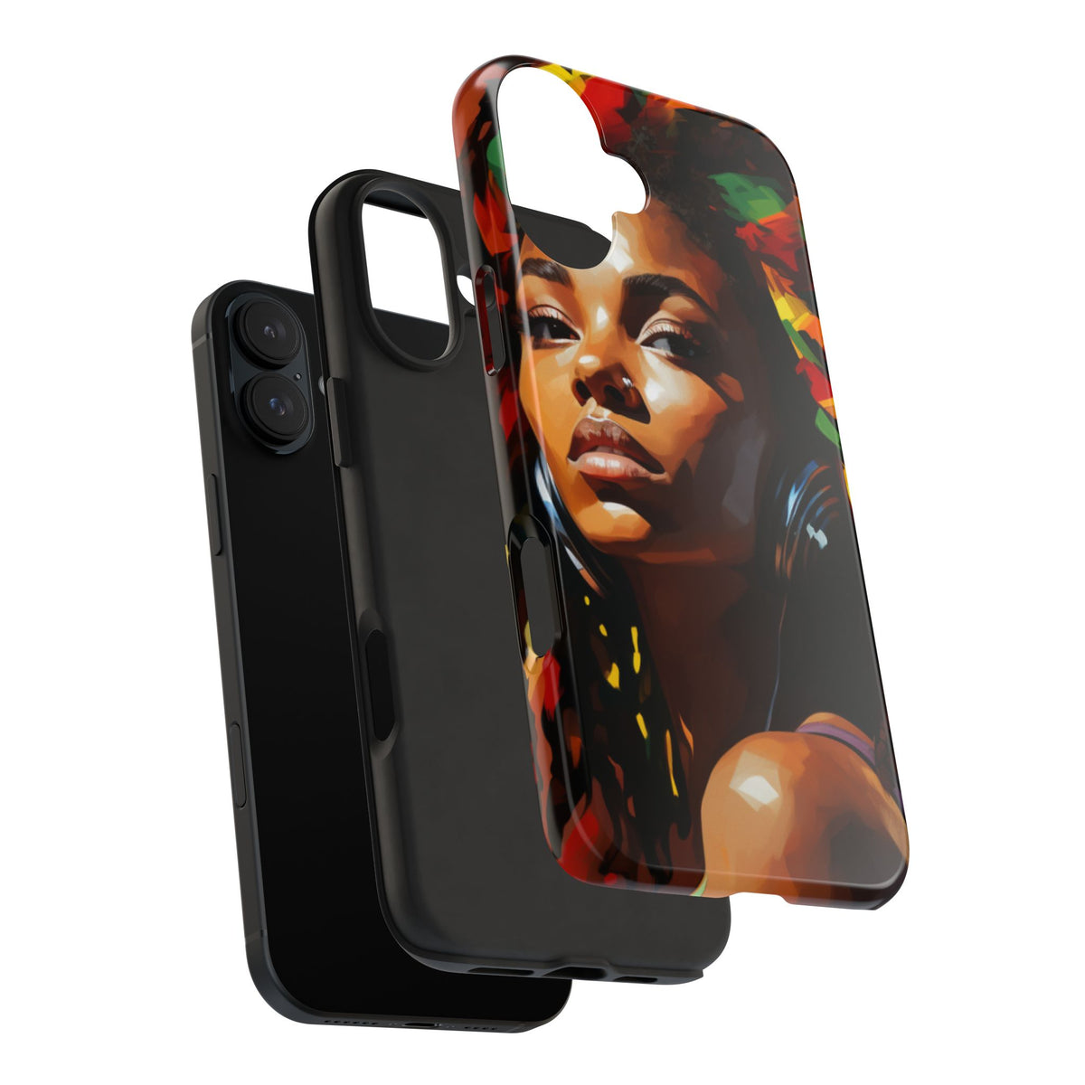 Beautiful Black Rasta Diva Tough Phone Case