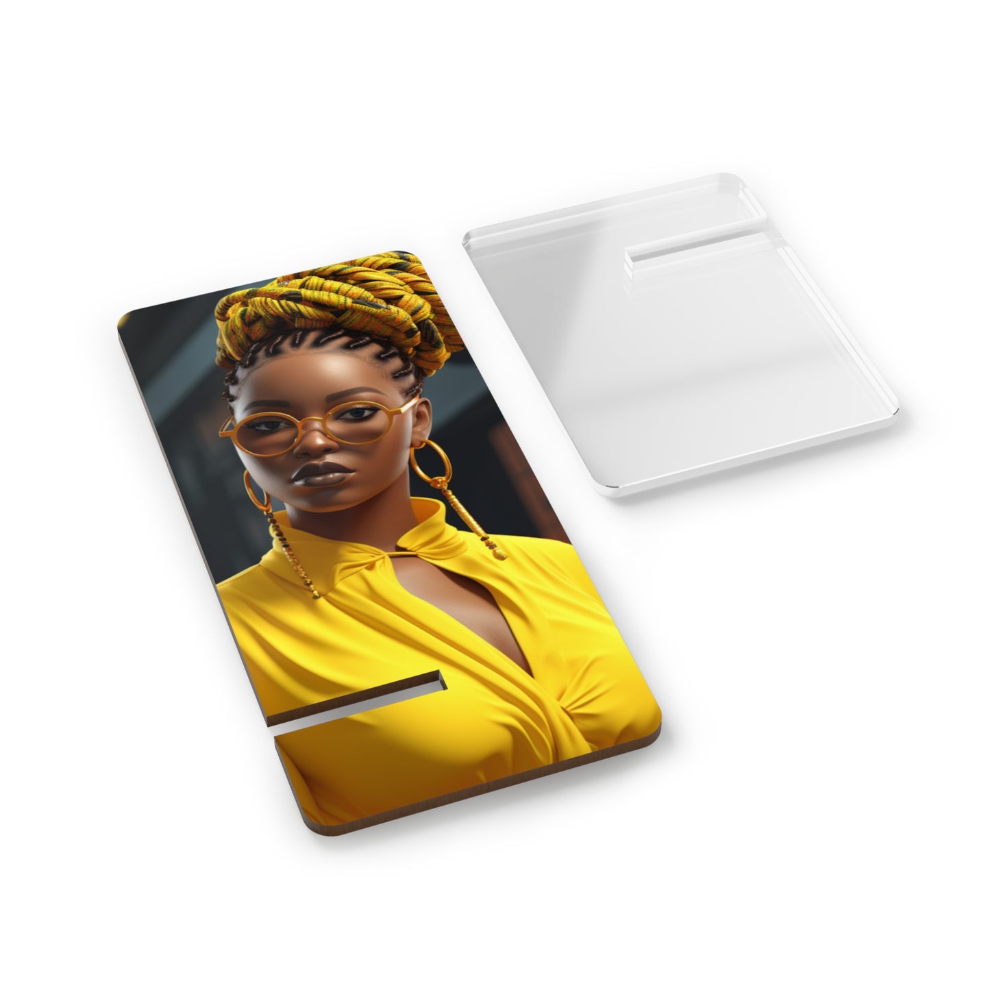 Beautiful Diva With Yellow Locs Mobile Display Stand
