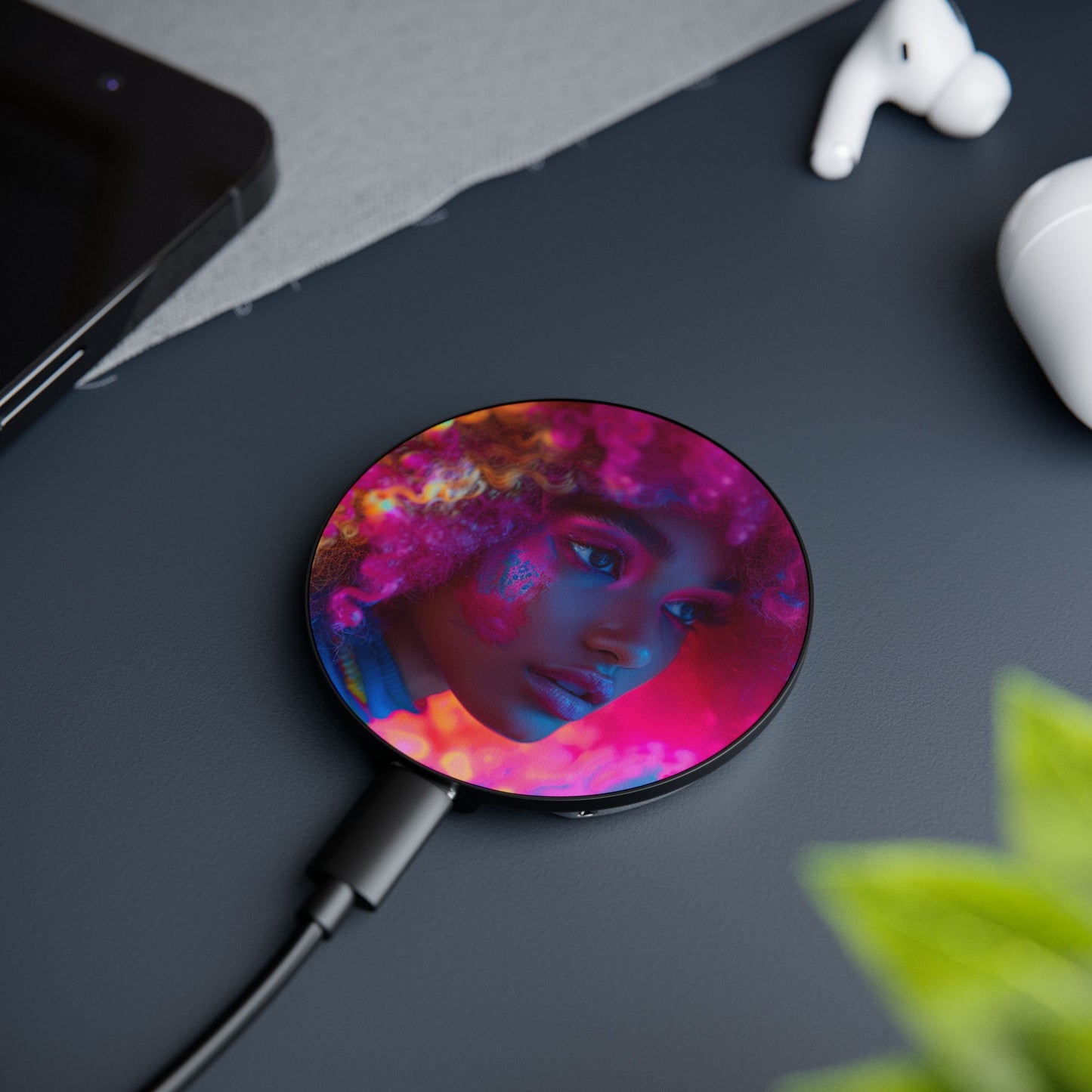 Colorful Fro Magnetic Induction Charger