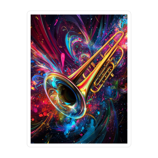 Jazzy Trombone Kiss-Cut Vinyl Decals