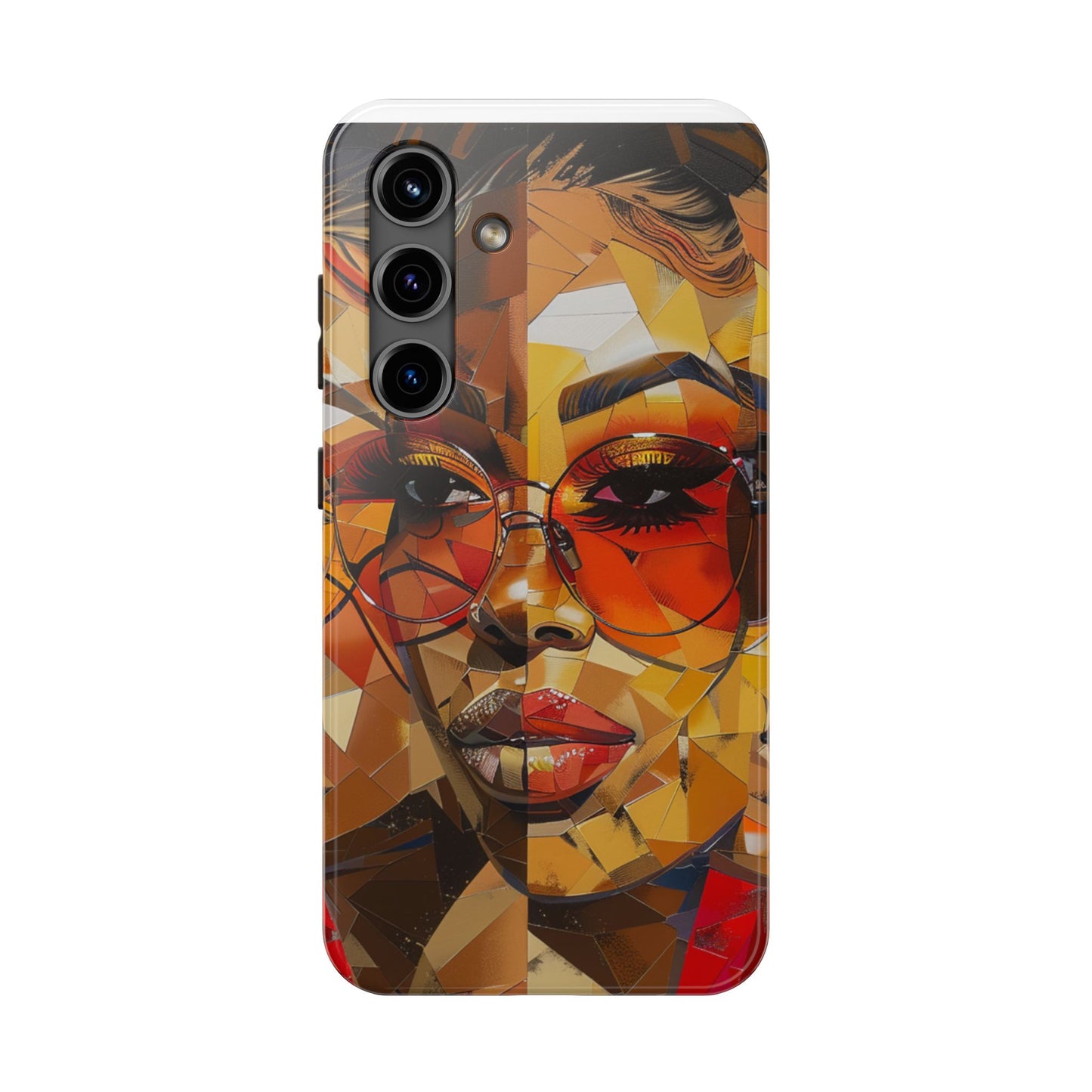 Red Mosiac Woman Tough Phone Case