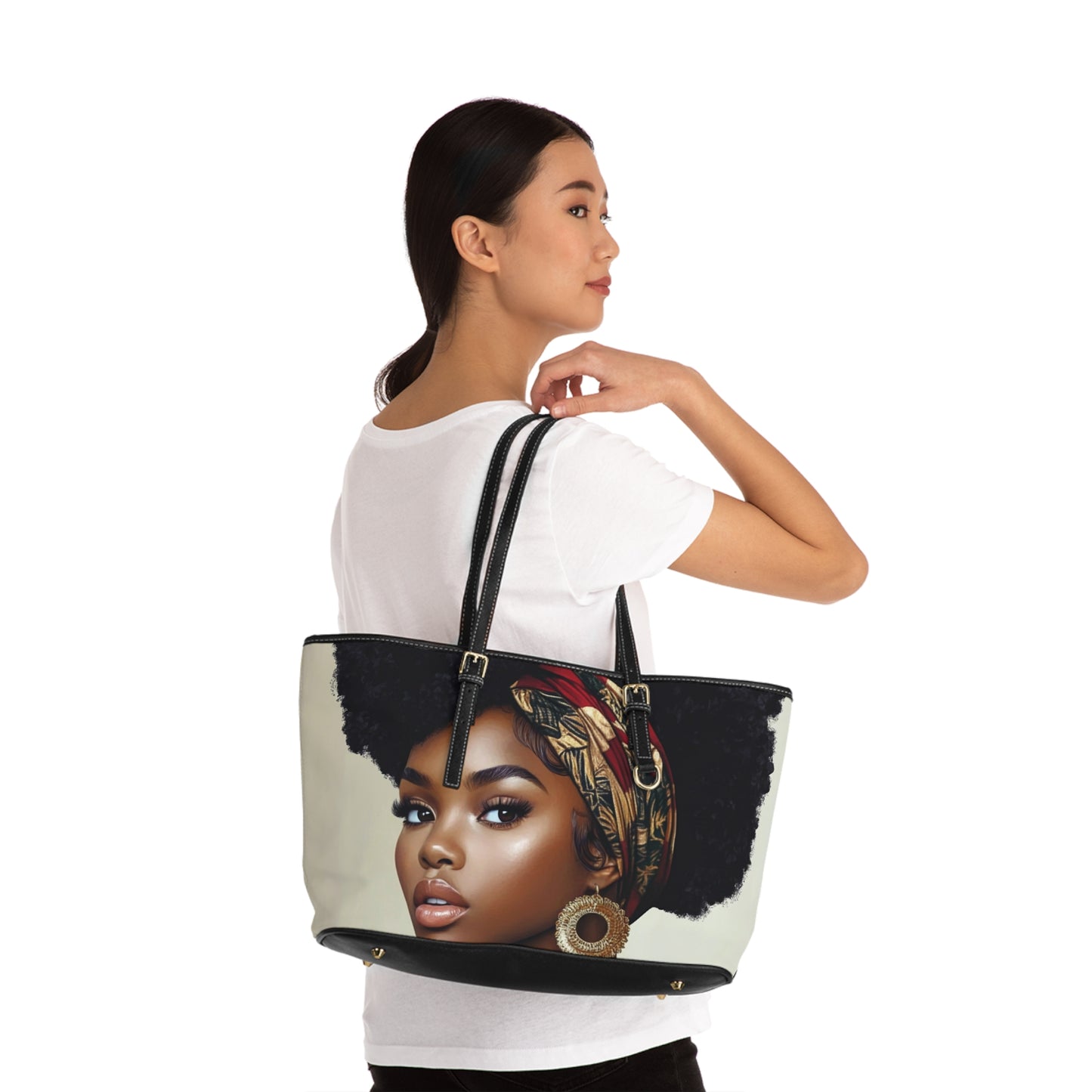 Colorful Scarf Diva PU Leather Shoulder Bag