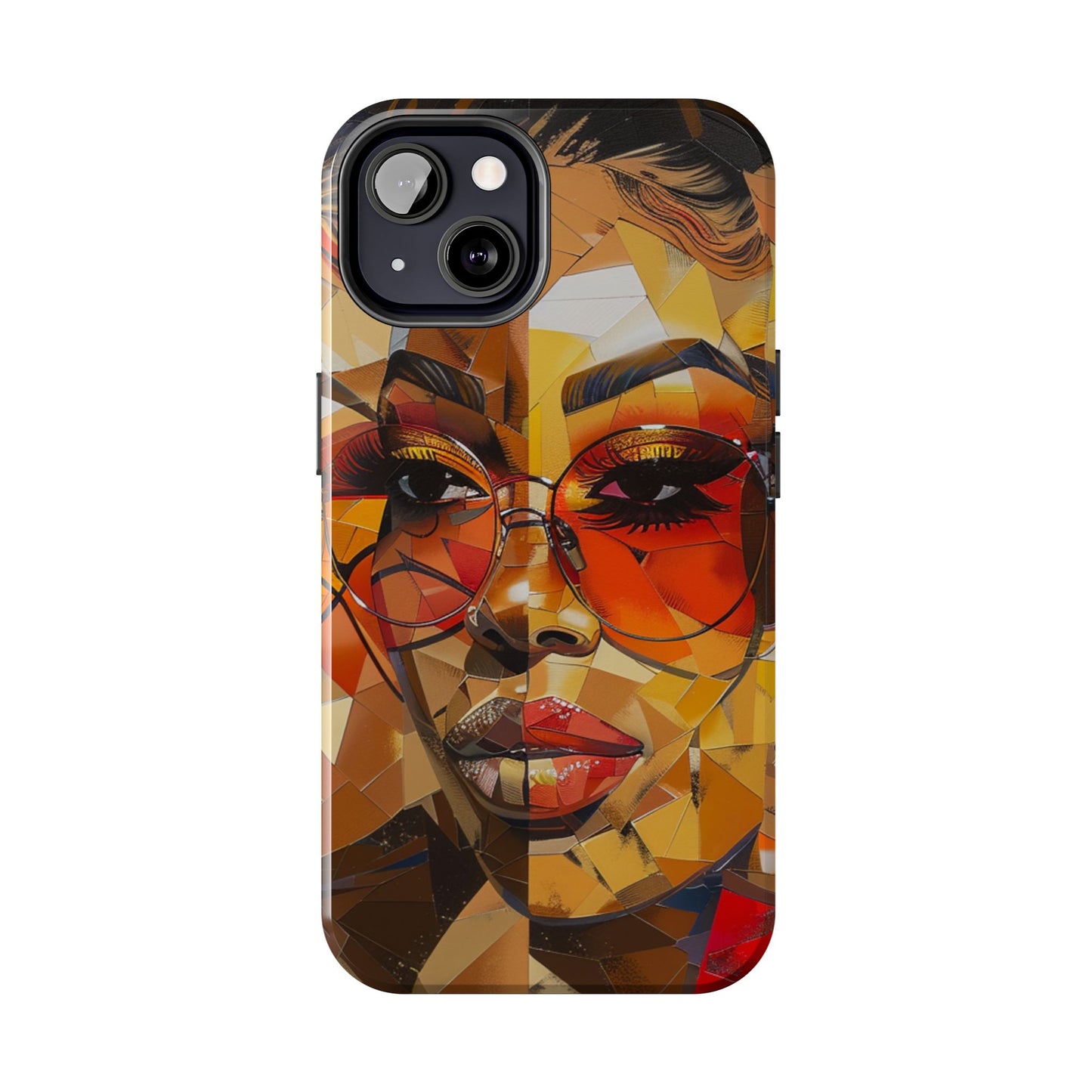 Red Mosiac Woman Tough Phone Case
