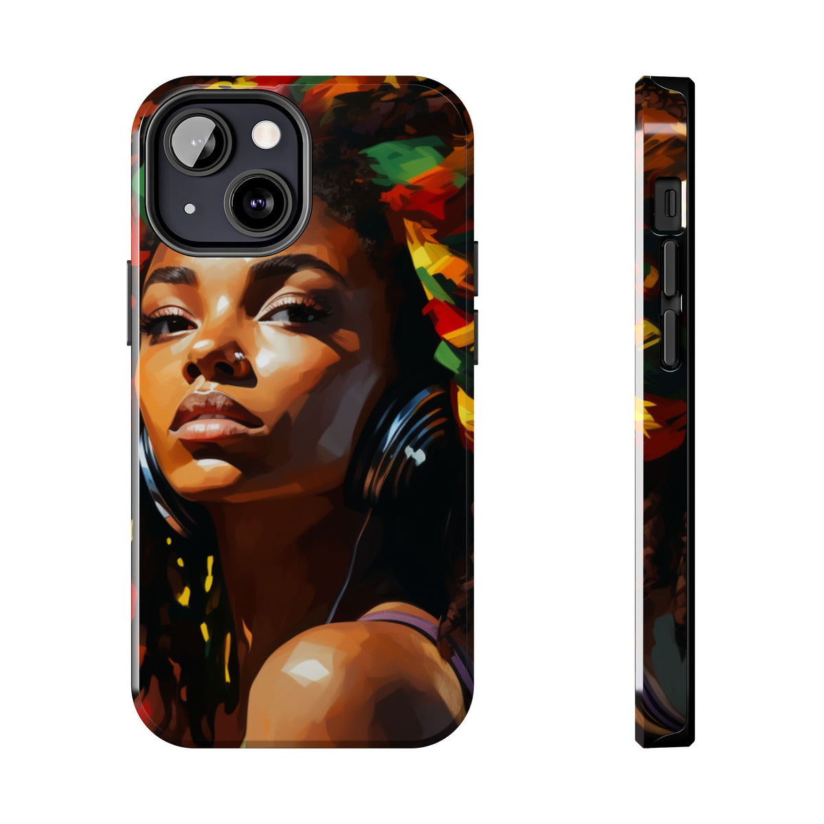 Beautiful Black Rasta Diva Tough Phone Case
