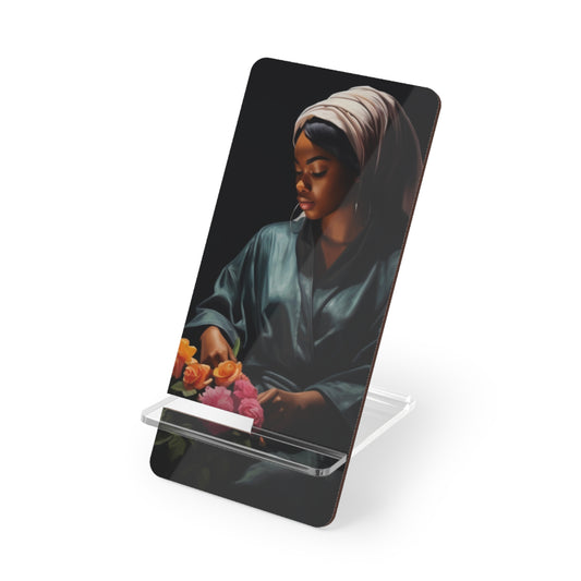 Peaceful Beautiful Black Woman Mobile Display Stand