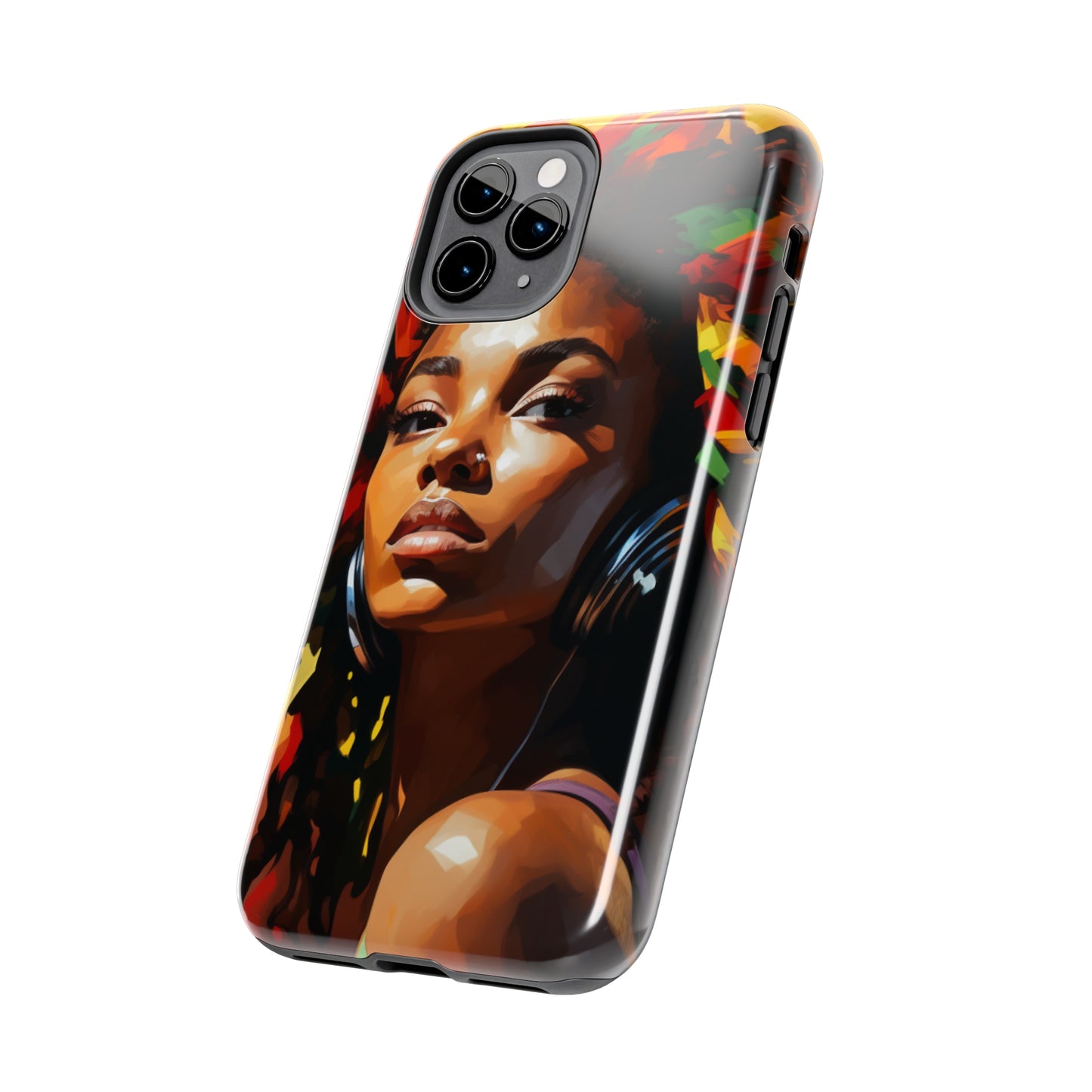 Beautiful Black Rasta Woman Tough Case For iPhone - #2