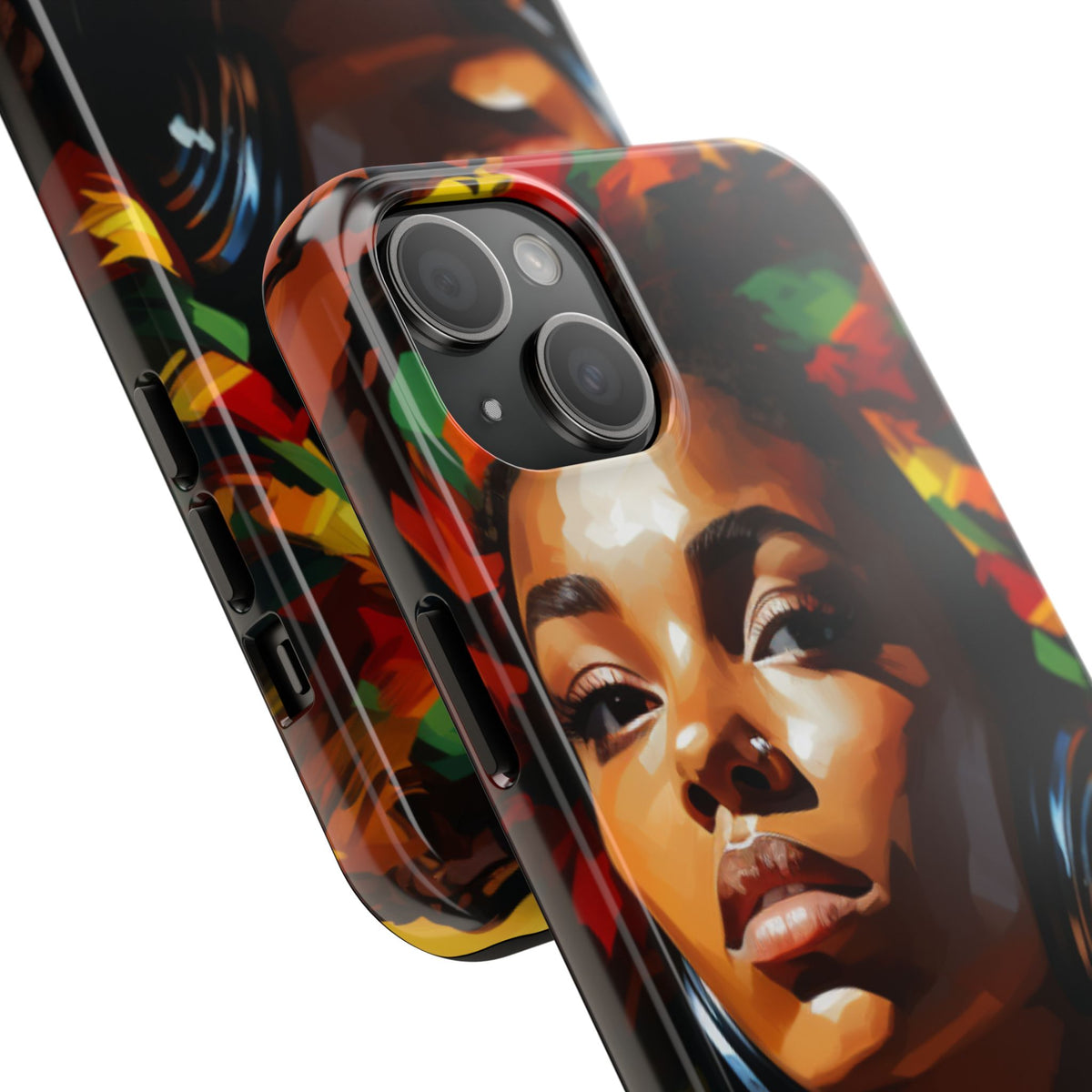 Beautiful Black Rasta Diva Tough Phone Case