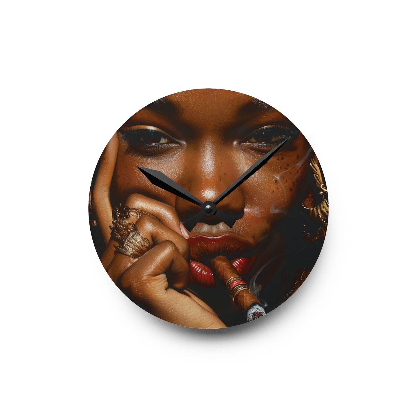Cigar Diva Acrylic Wall Clock
