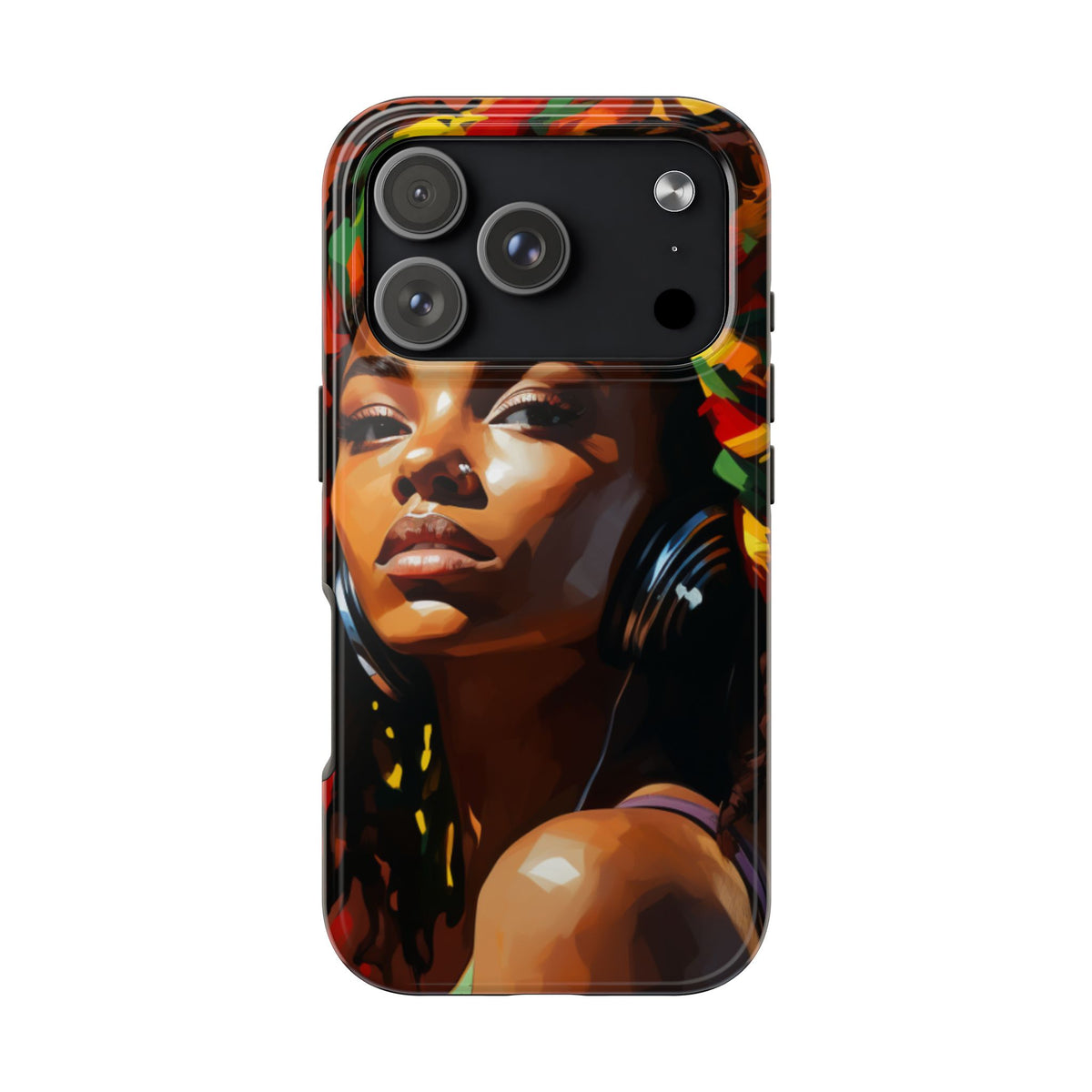 Beautiful Black Rasta Diva Tough Phone Case