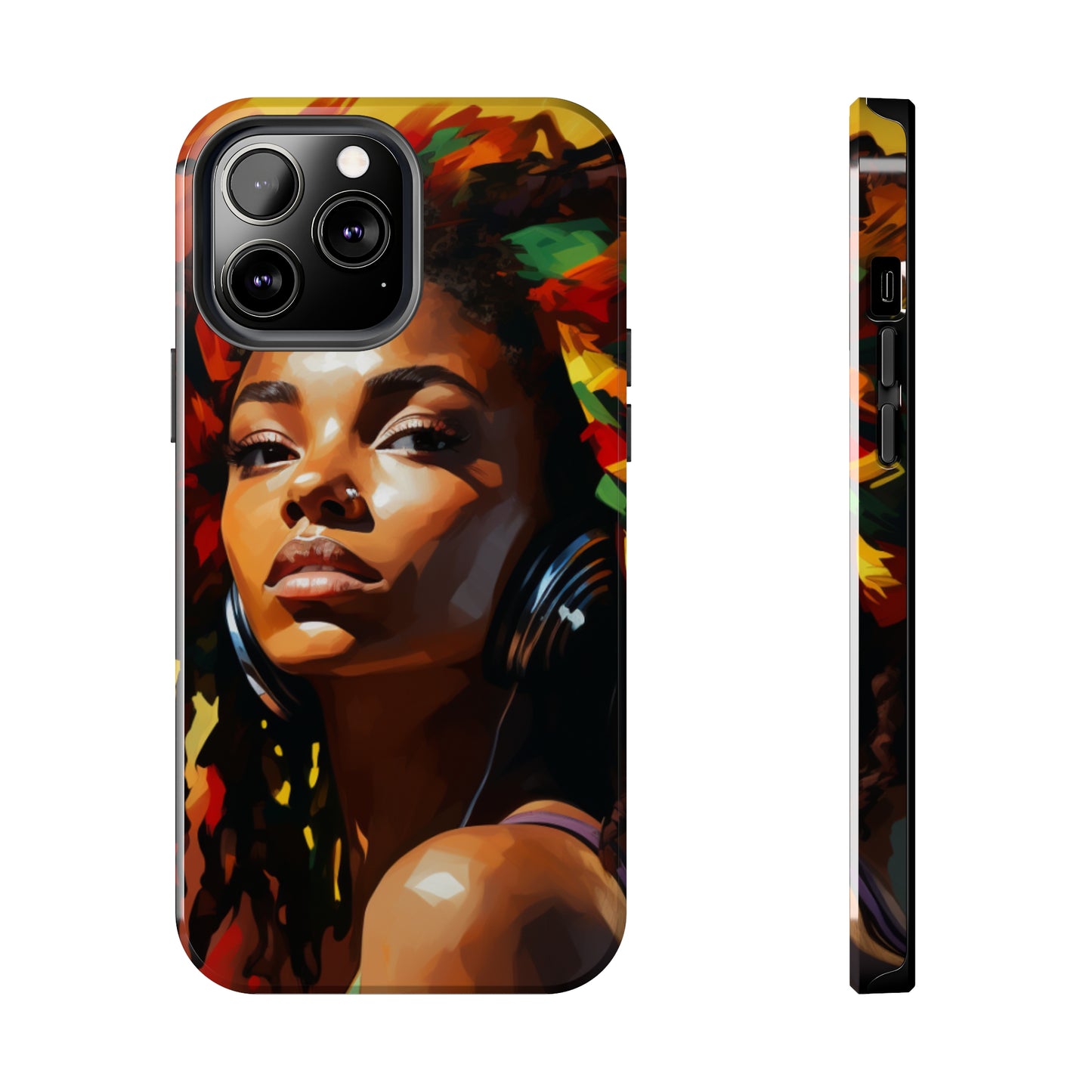 Beautiful Black Rasta Woman Tough Case For iPhone - #2