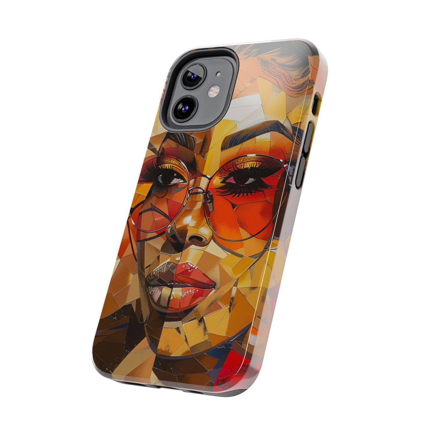 Red Mosiac Woman Tough Phone Case