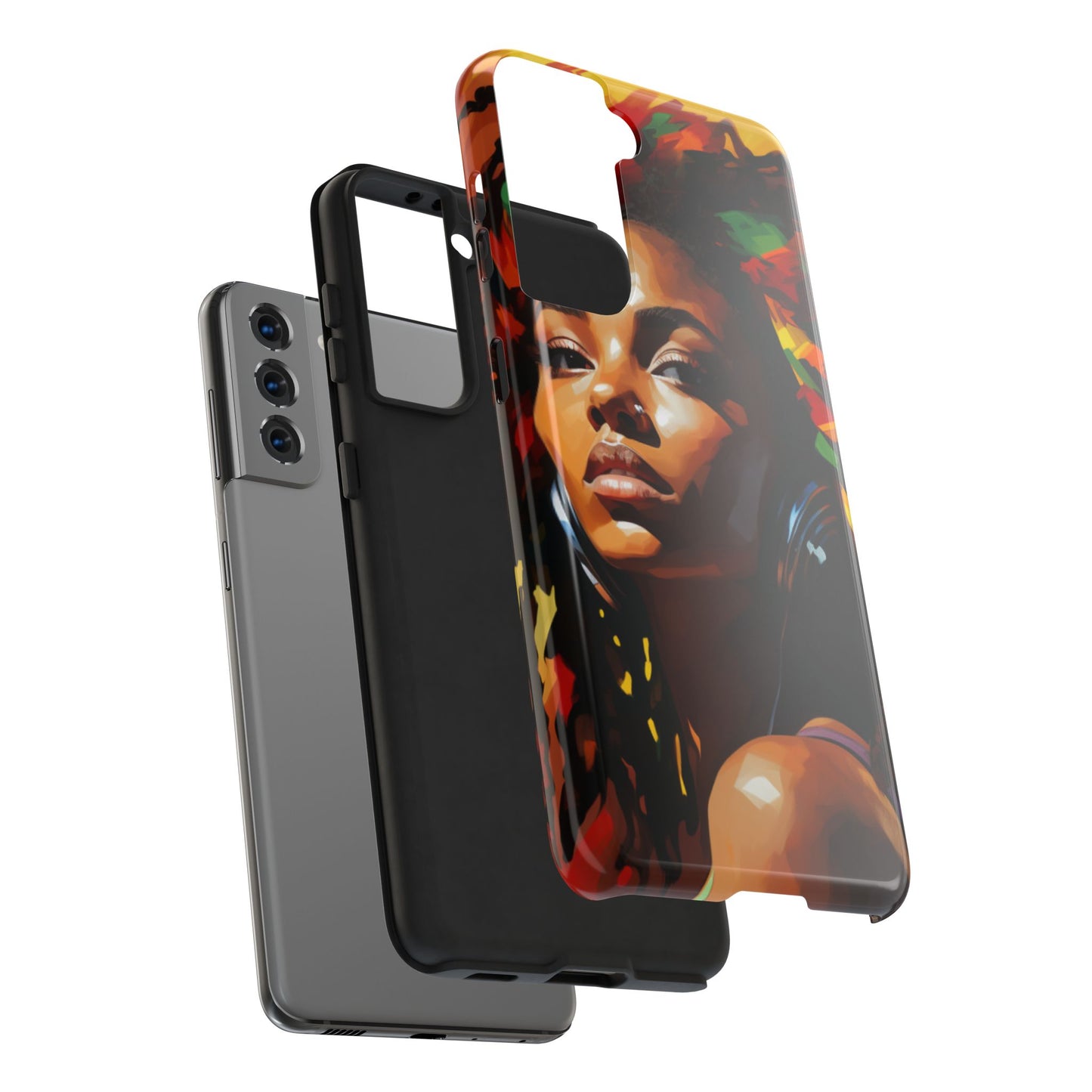 Beautiful Black Rasta Diva Tough Phone Case