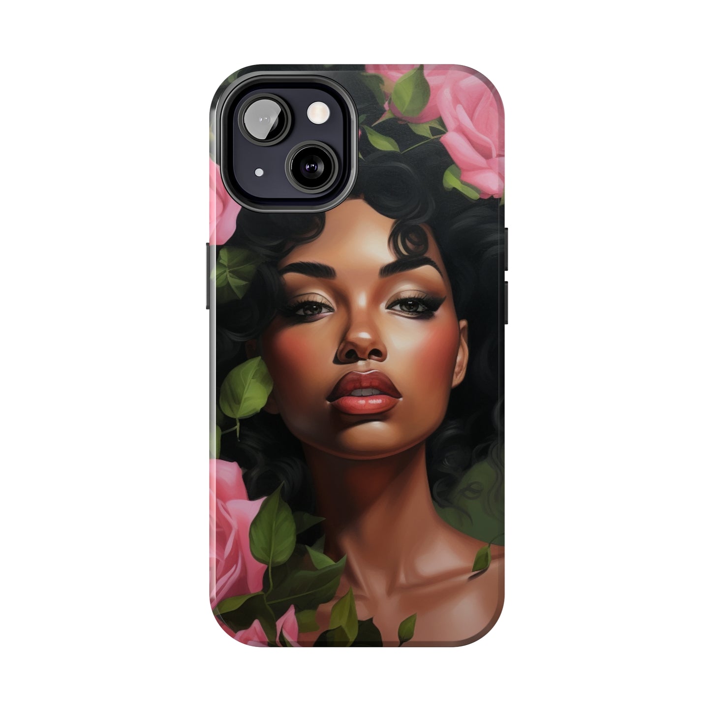Pretty In Pink Black Woman Tough Case For iPhone