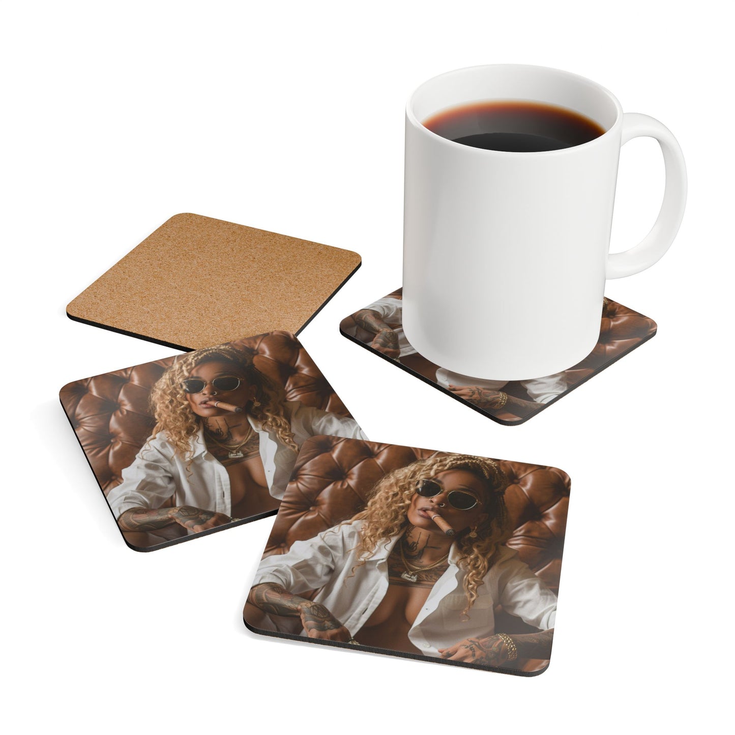 Ink & Ash Corkwood Coaster Set of 4