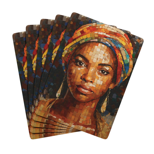 Mosaic Women Poker Playing Cards - Stylish Design for Card Games