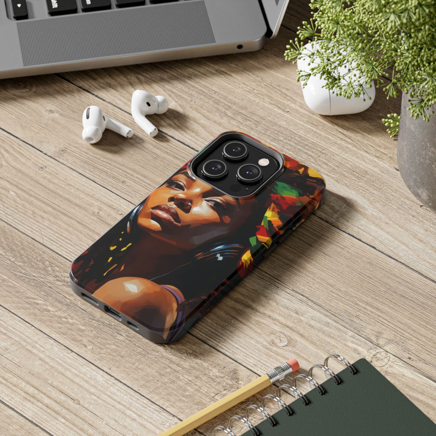 Beautiful Black Rasta Diva Tough Phone Case