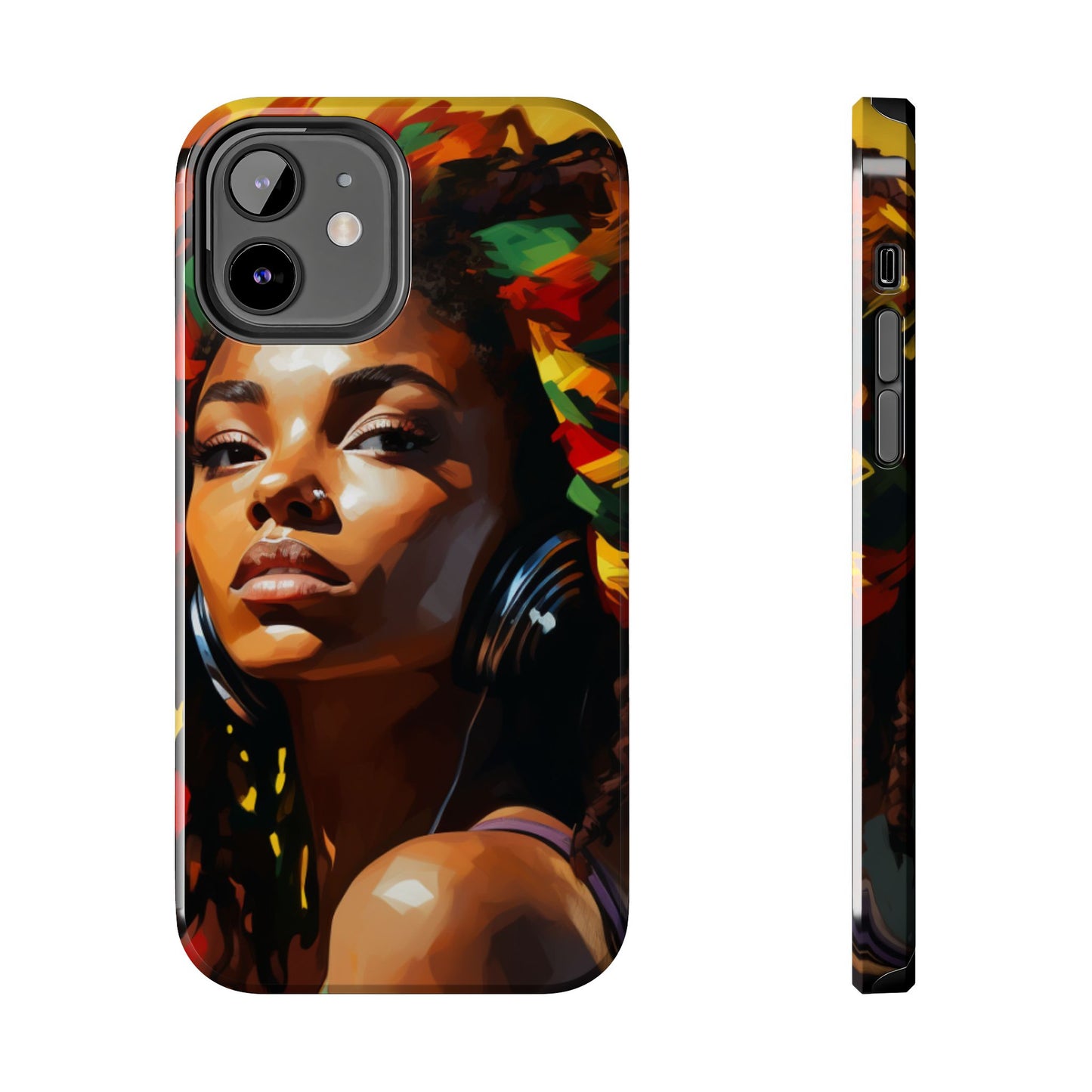 Beautiful Black Rasta Diva Tough Phone Case