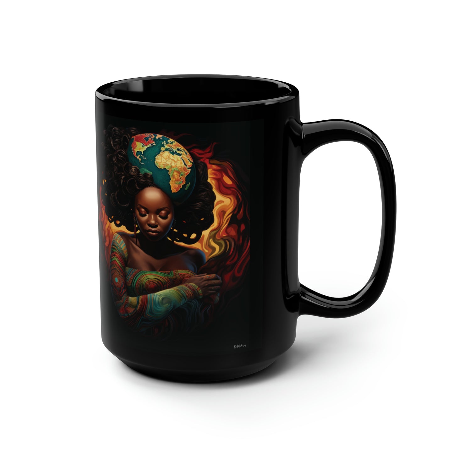 Beautiful Black Woman Coffee Mug, 15oz