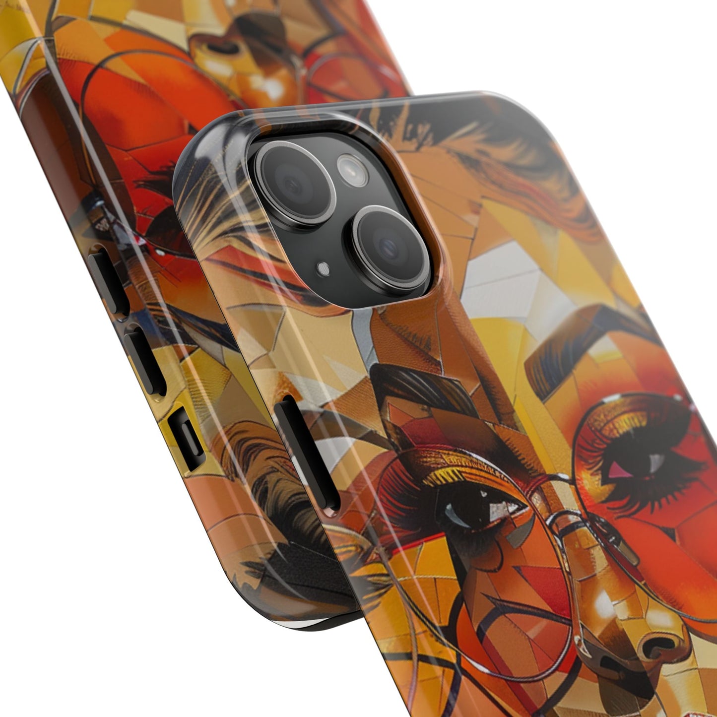 Red Mosiac Woman Tough Phone Case