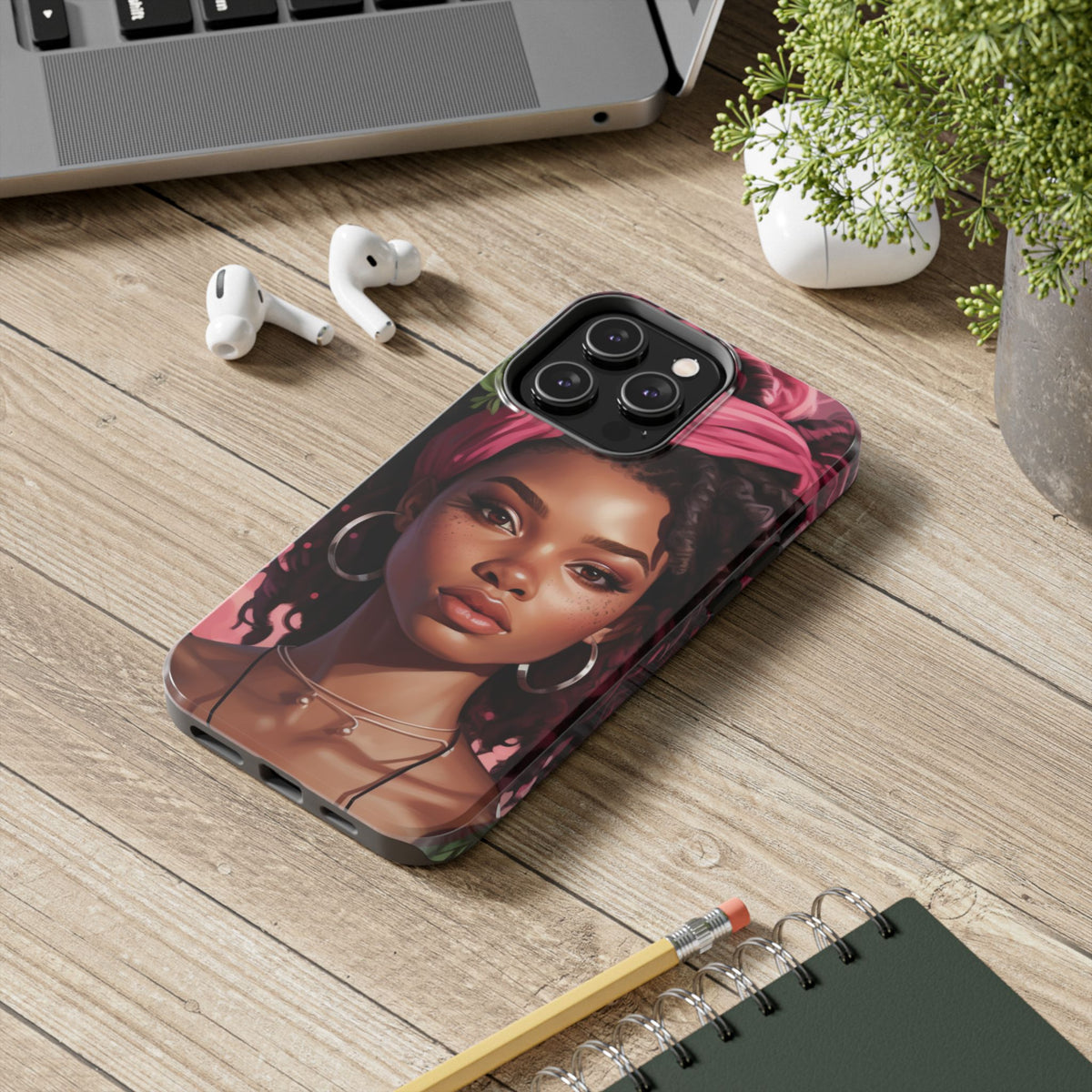 Beautiful Black Rasta Woman Tough Phone Case