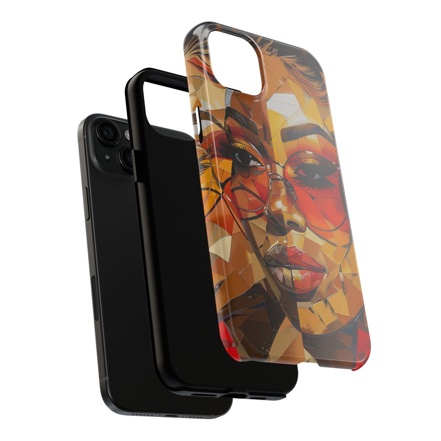 Red Mosiac Woman Tough Phone Case
