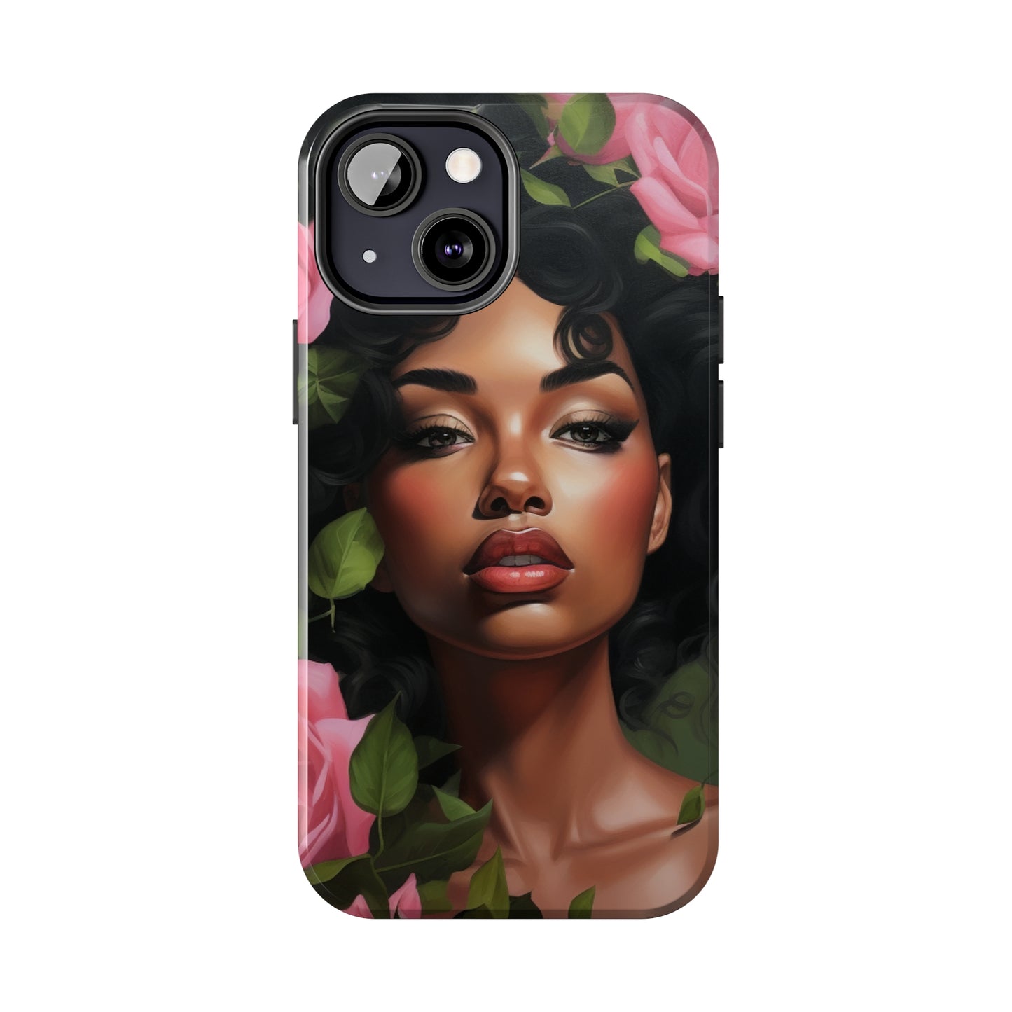 Pretty In Pink Black Woman Tough Case For iPhone