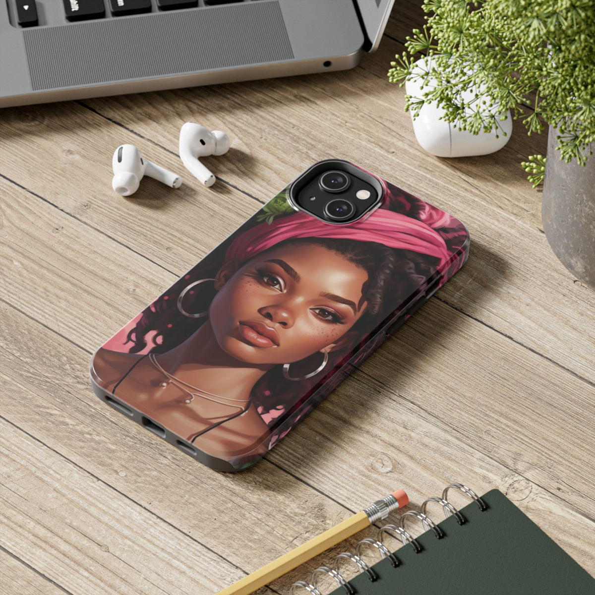 Beautiful Black Rasta Woman Tough Phone Case