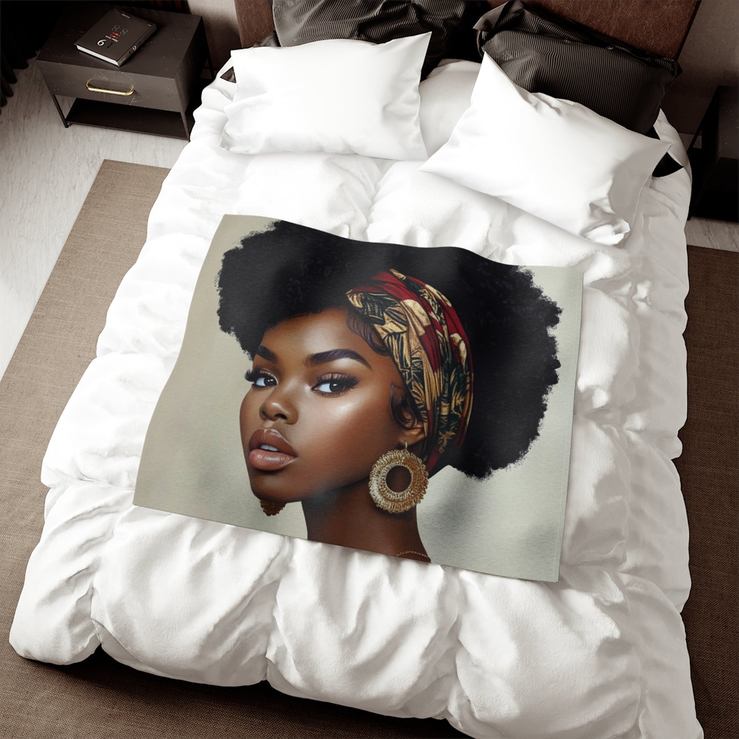 Chic Afrocentric Sweatshirt Blanket - Stylish Cozy Home Decor