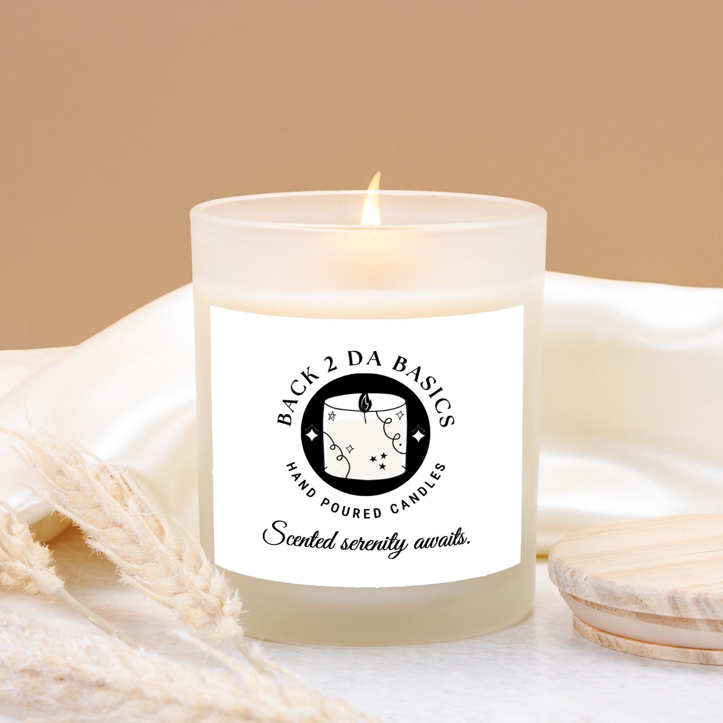 Serenity Frosted Glass (Hand Poured 11 oz) Candle