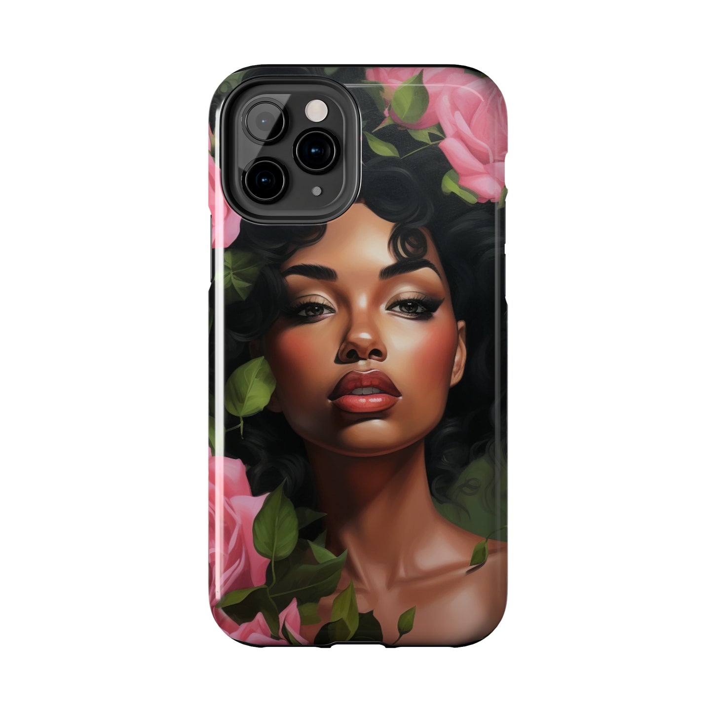Pretty In Pink Black Woman Tough Case For iPhone
