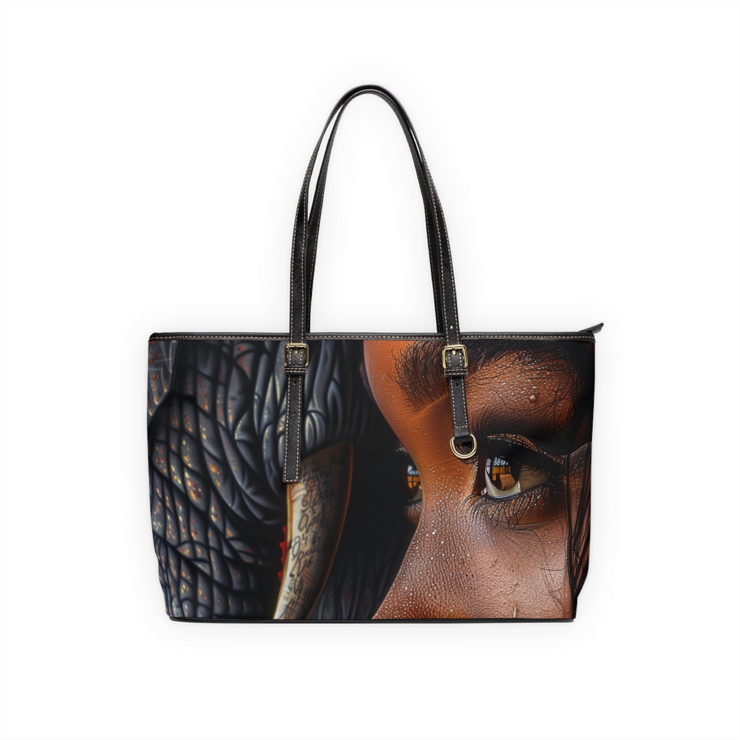 Diva and an Elephant PU Leather Shoulder Bag
