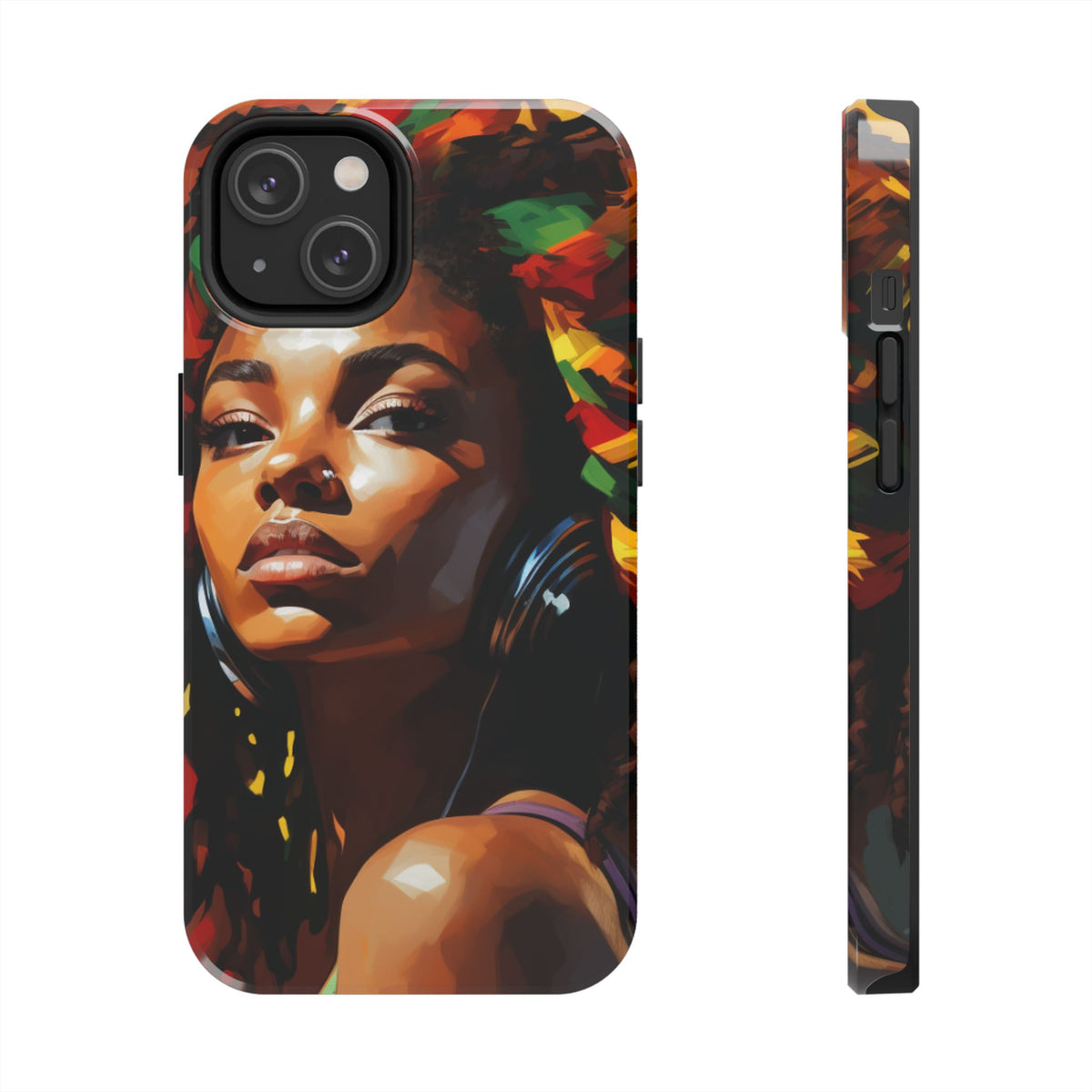 Beautiful Black Rasta Diva Tough Phone Case
