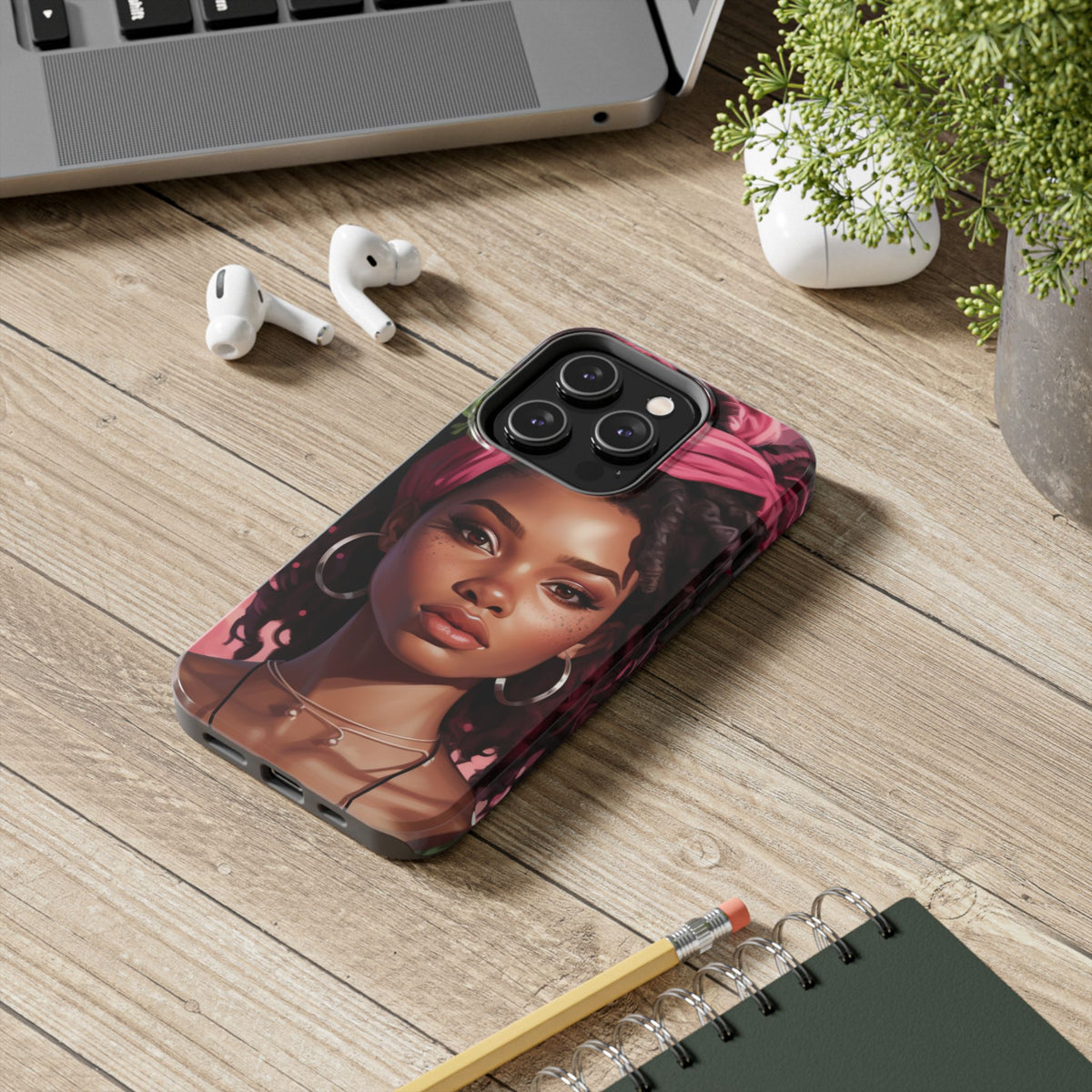 Beautiful Black Rasta Woman Tough Phone Case