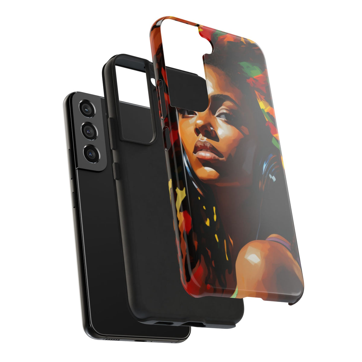 Beautiful Black Rasta Diva Tough Phone Case