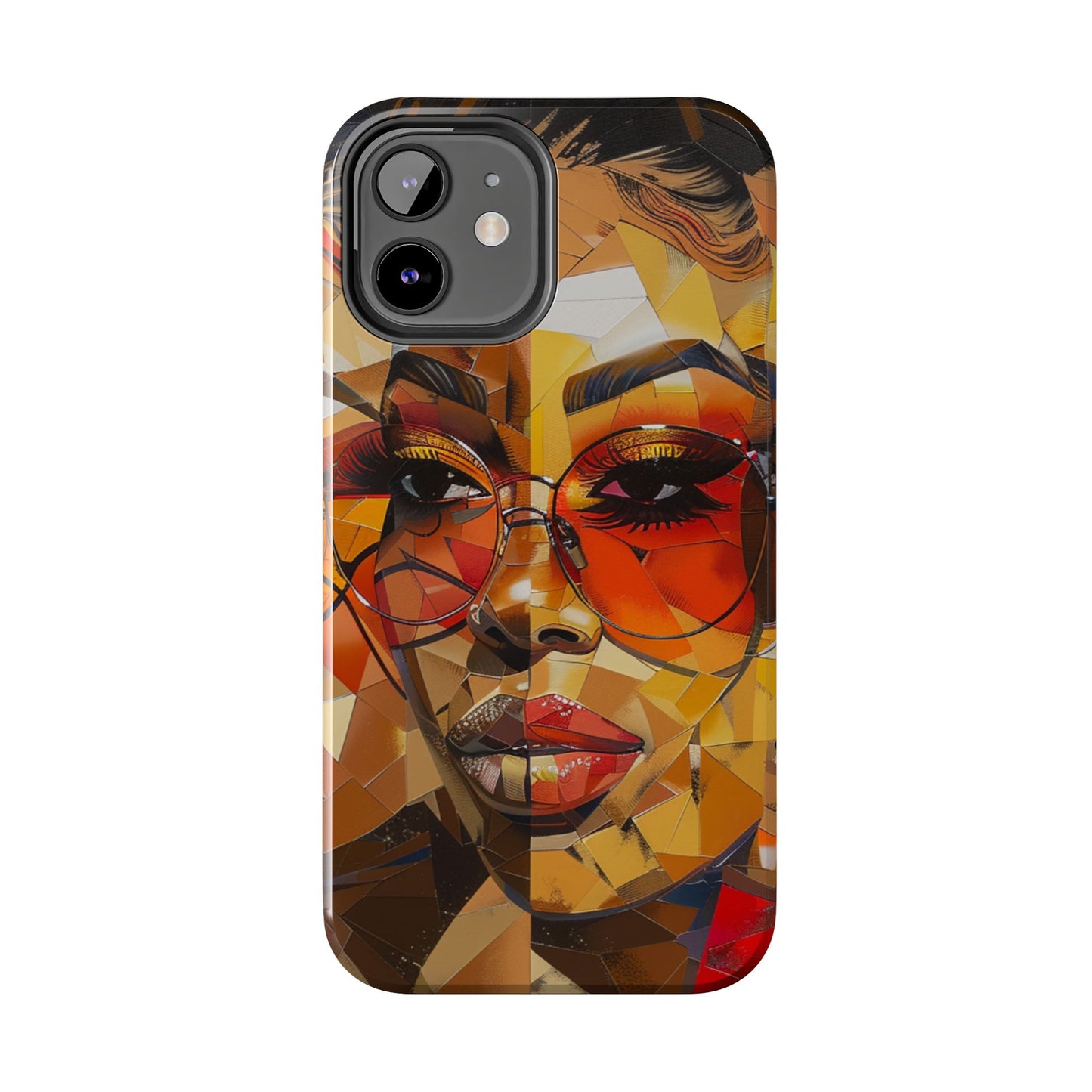 Red Mosiac Woman Tough Phone Case